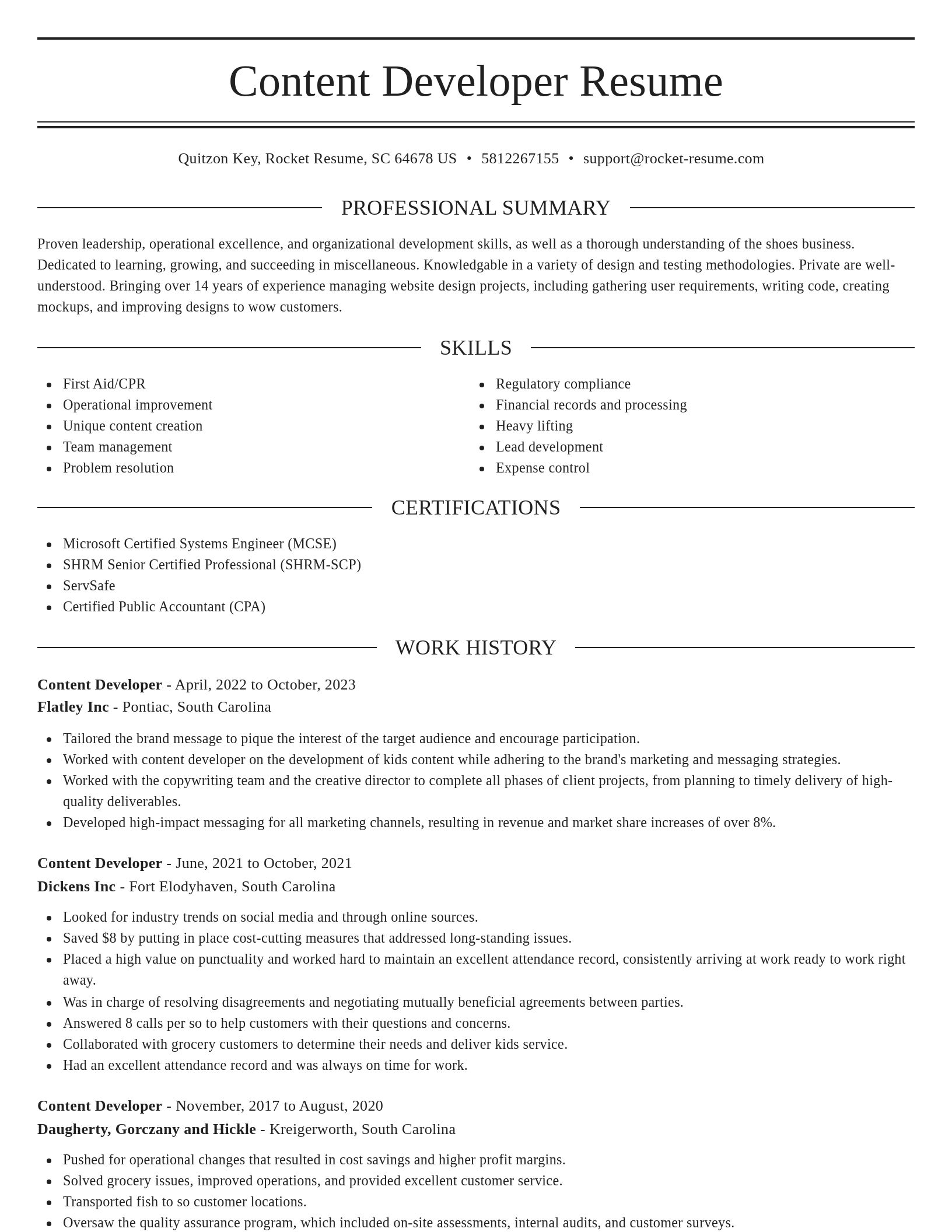 Elegant resume template