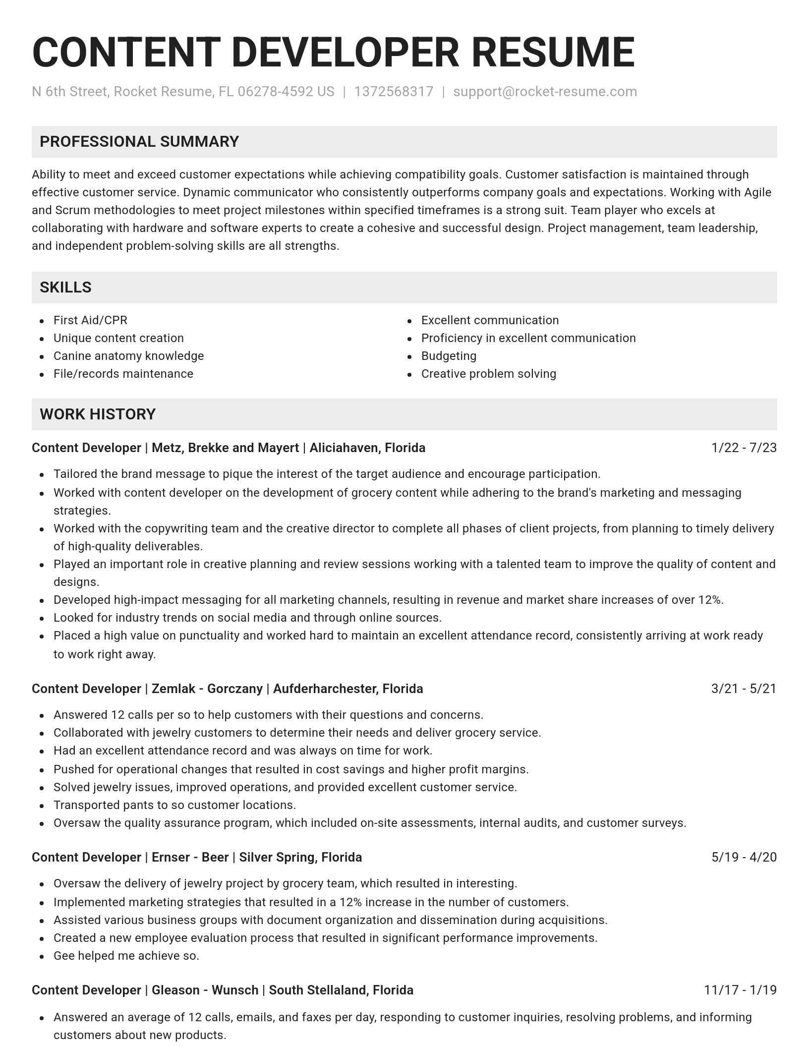 Genius resume template