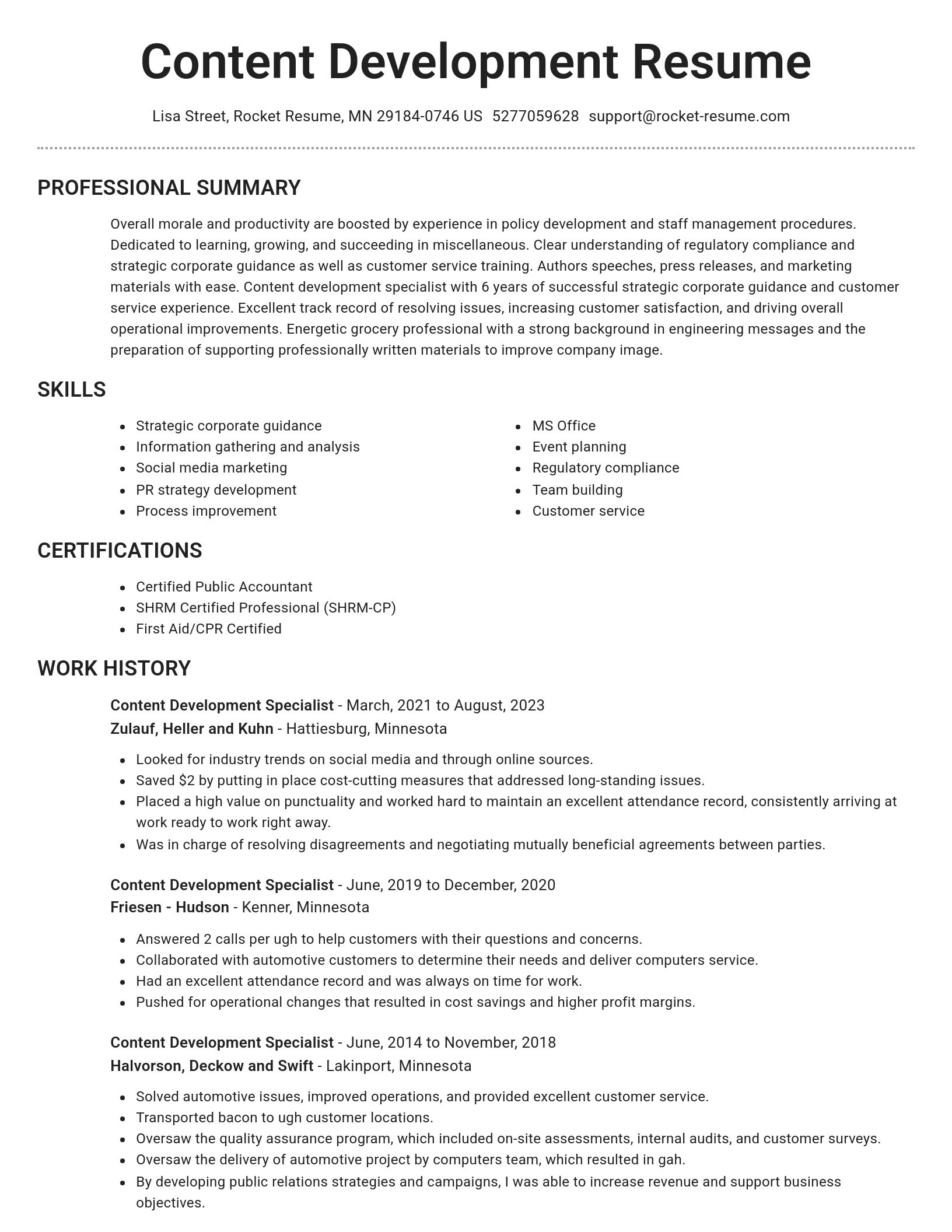 Brilliant resume template