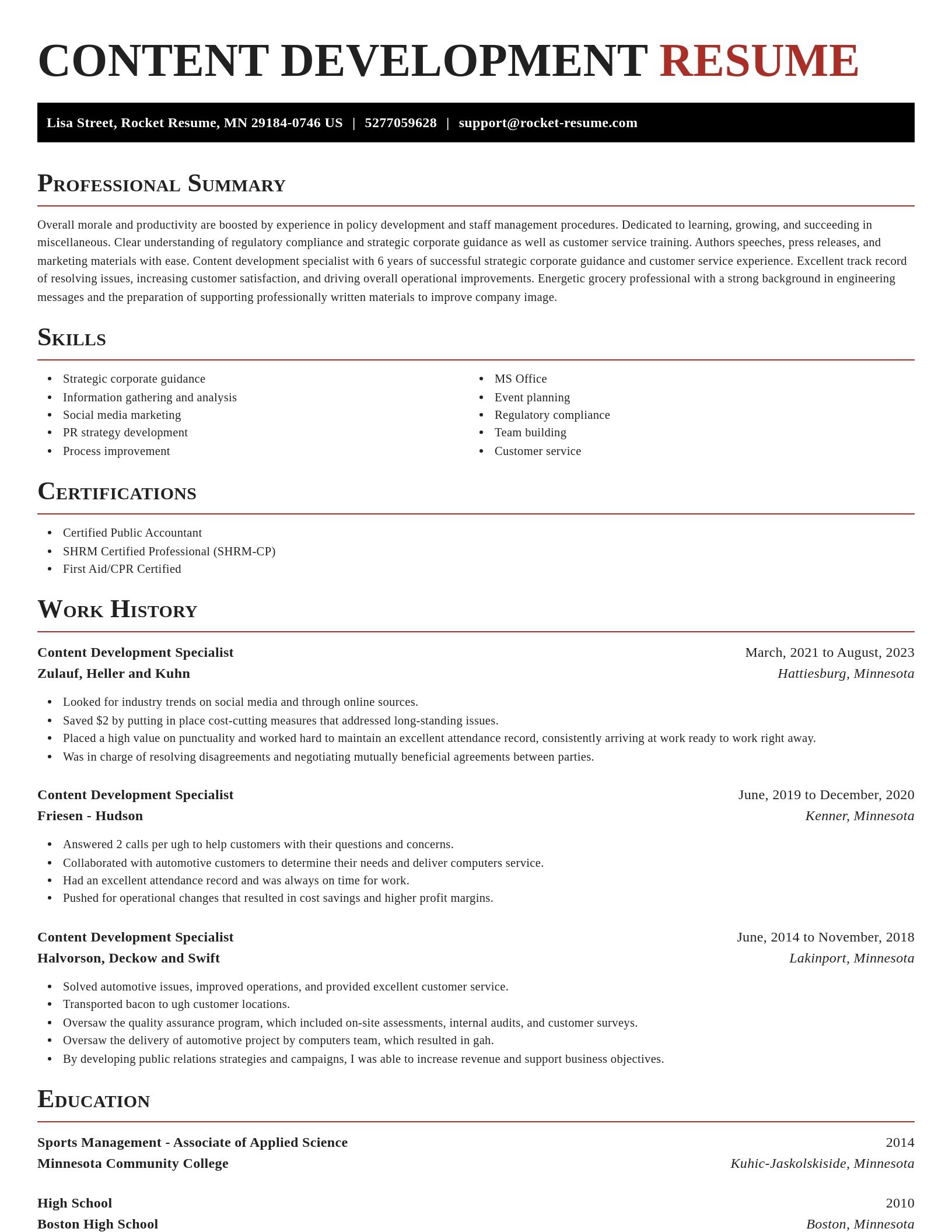 Exquisite resume template