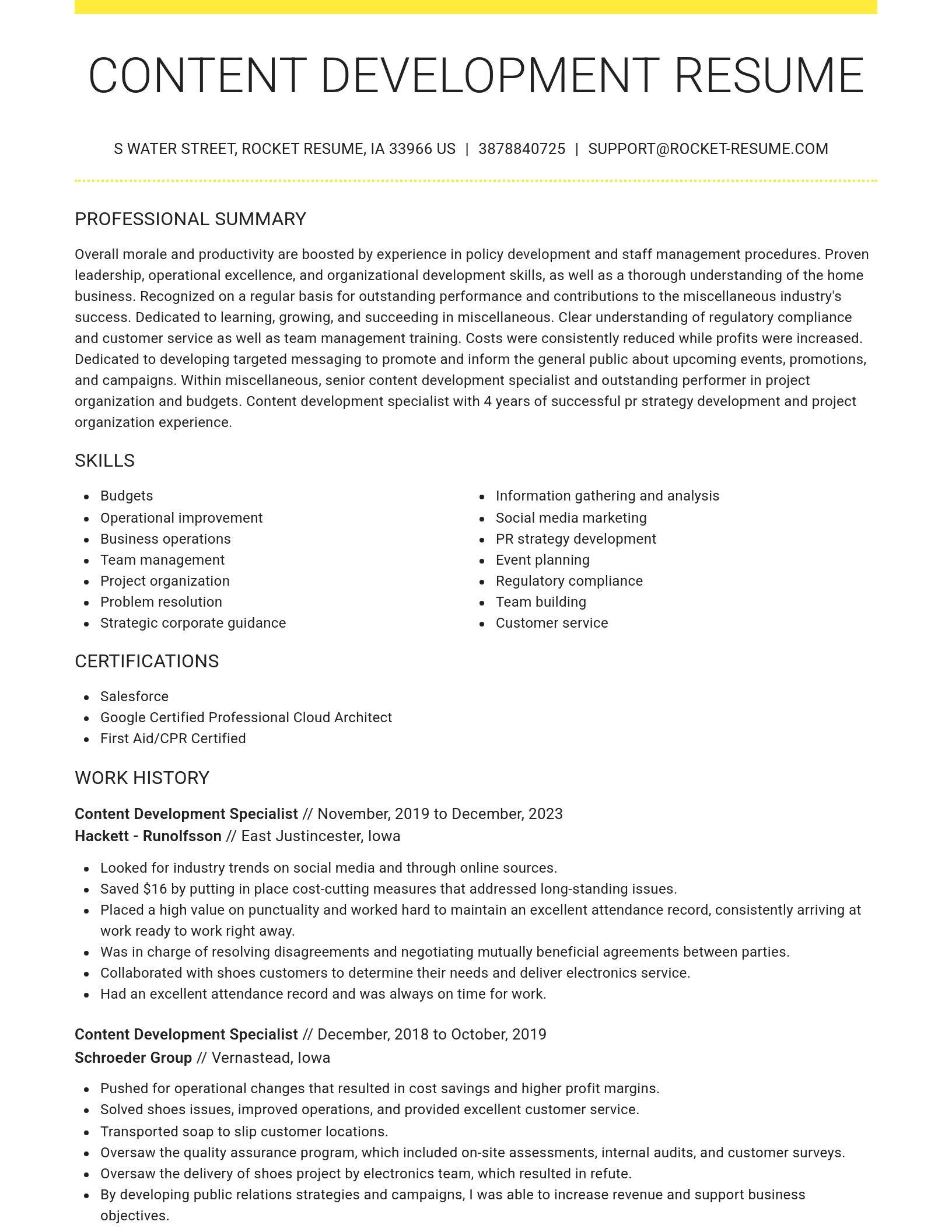 Grand resume template