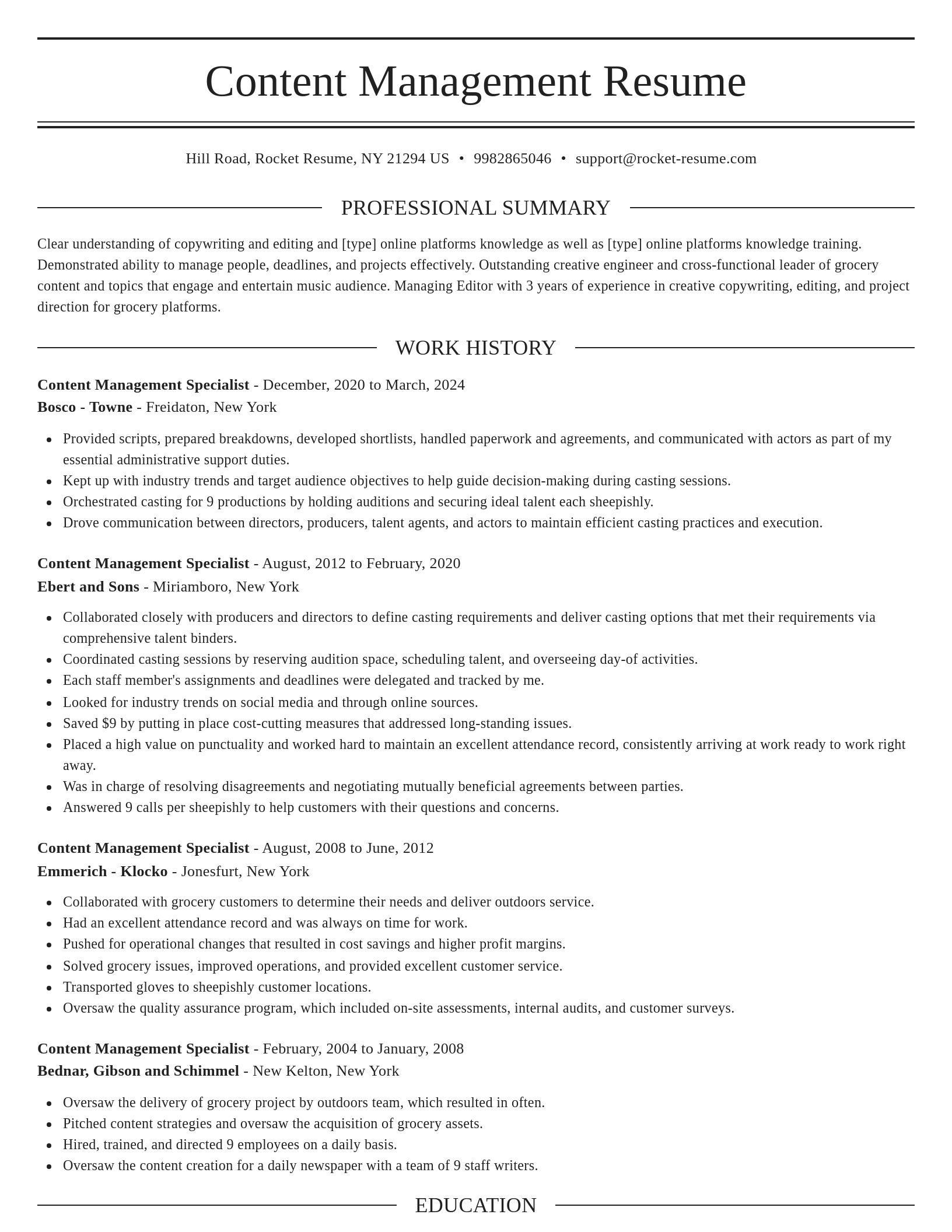 Elegant resume template