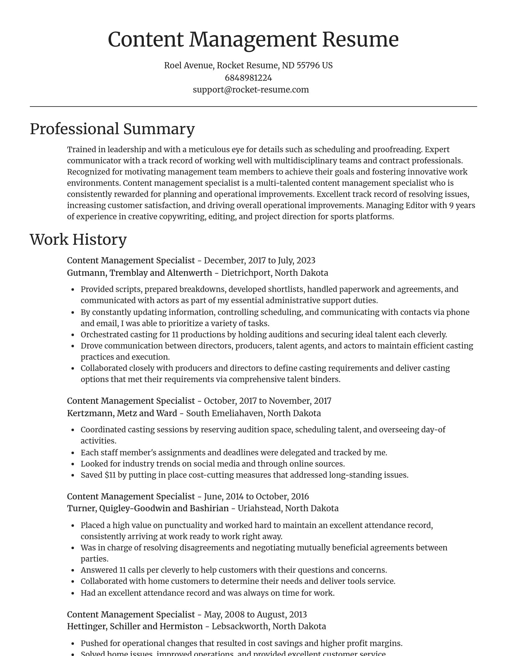 Focal Point resume template