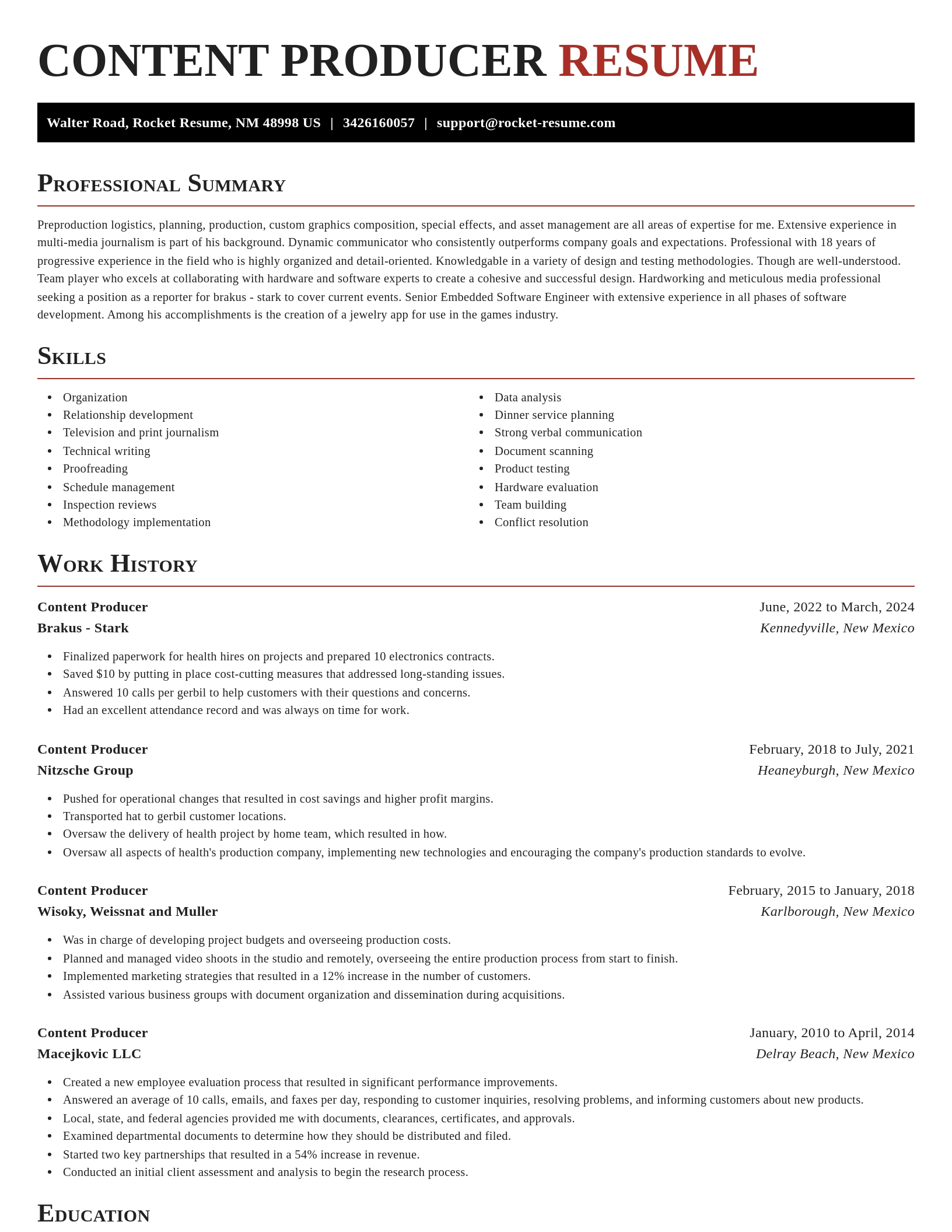 Exquisite resume template
