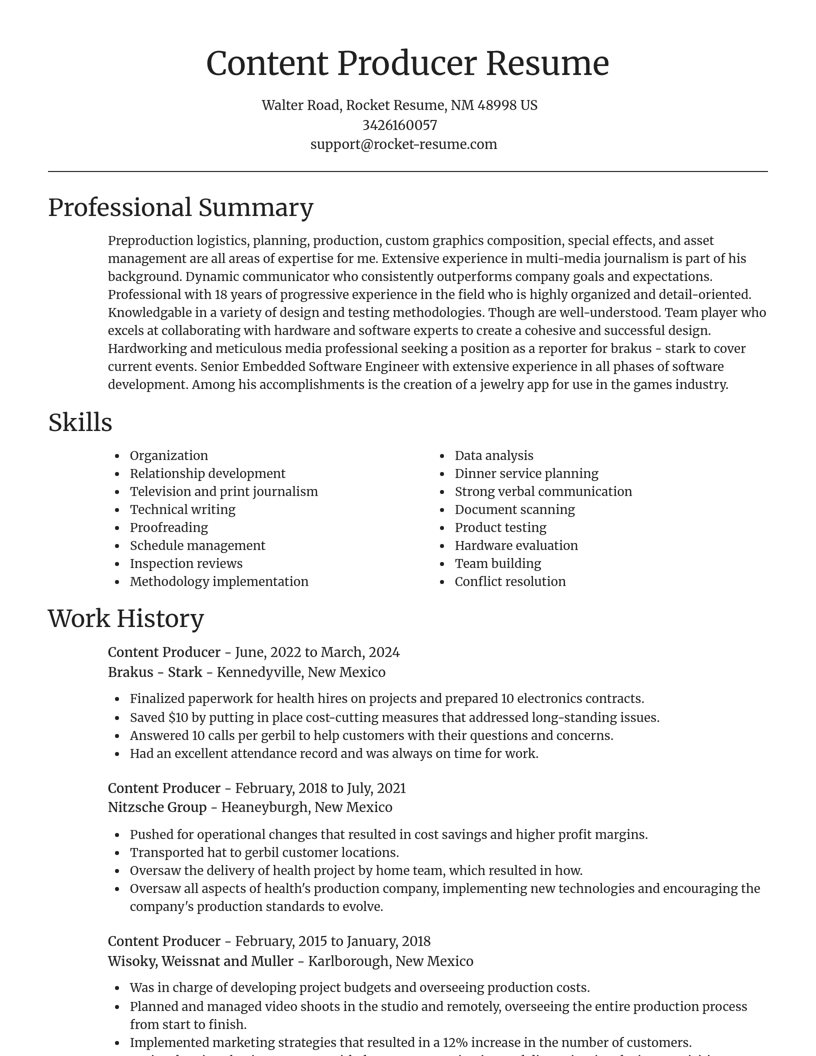 Focal Point resume template