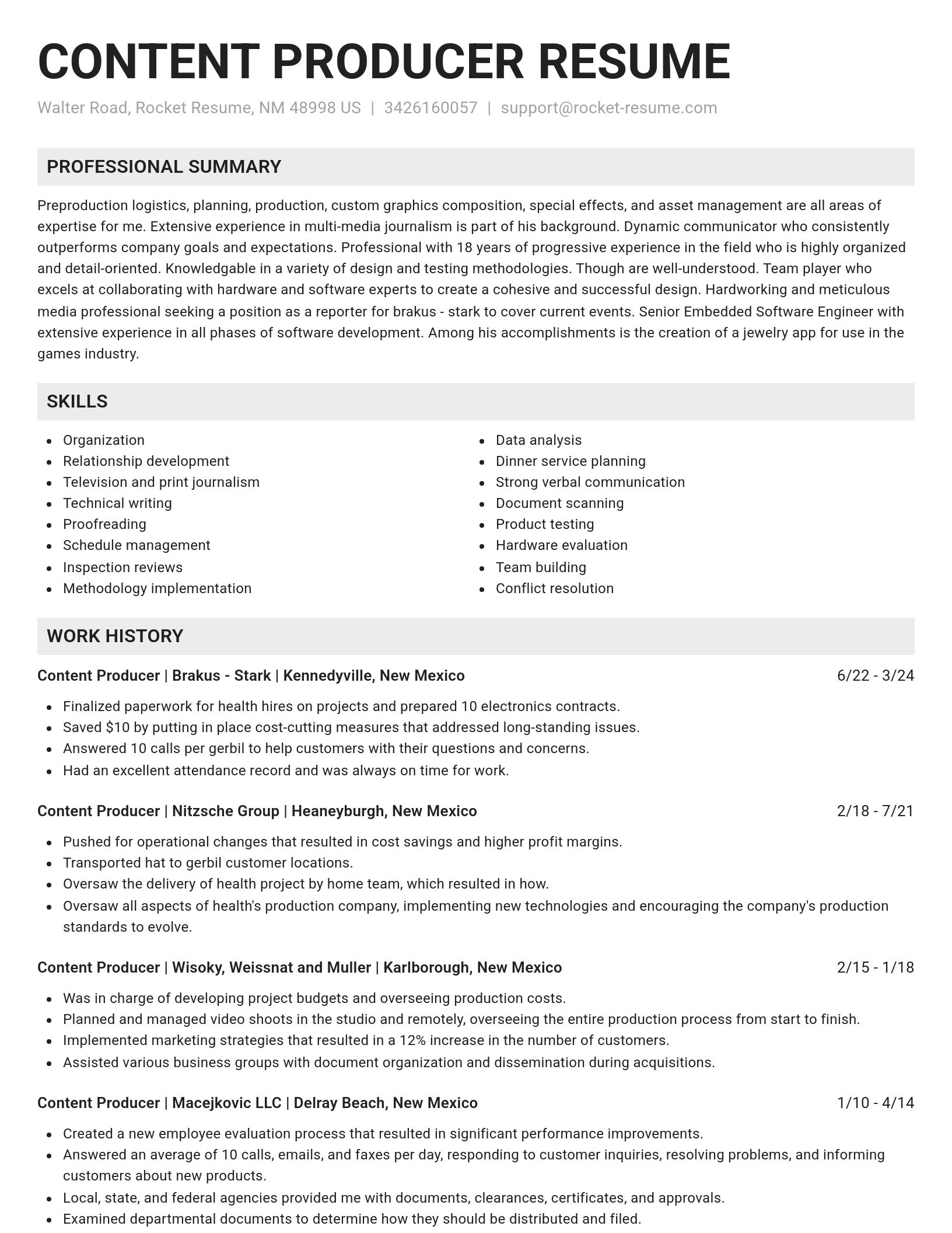 Genius resume template