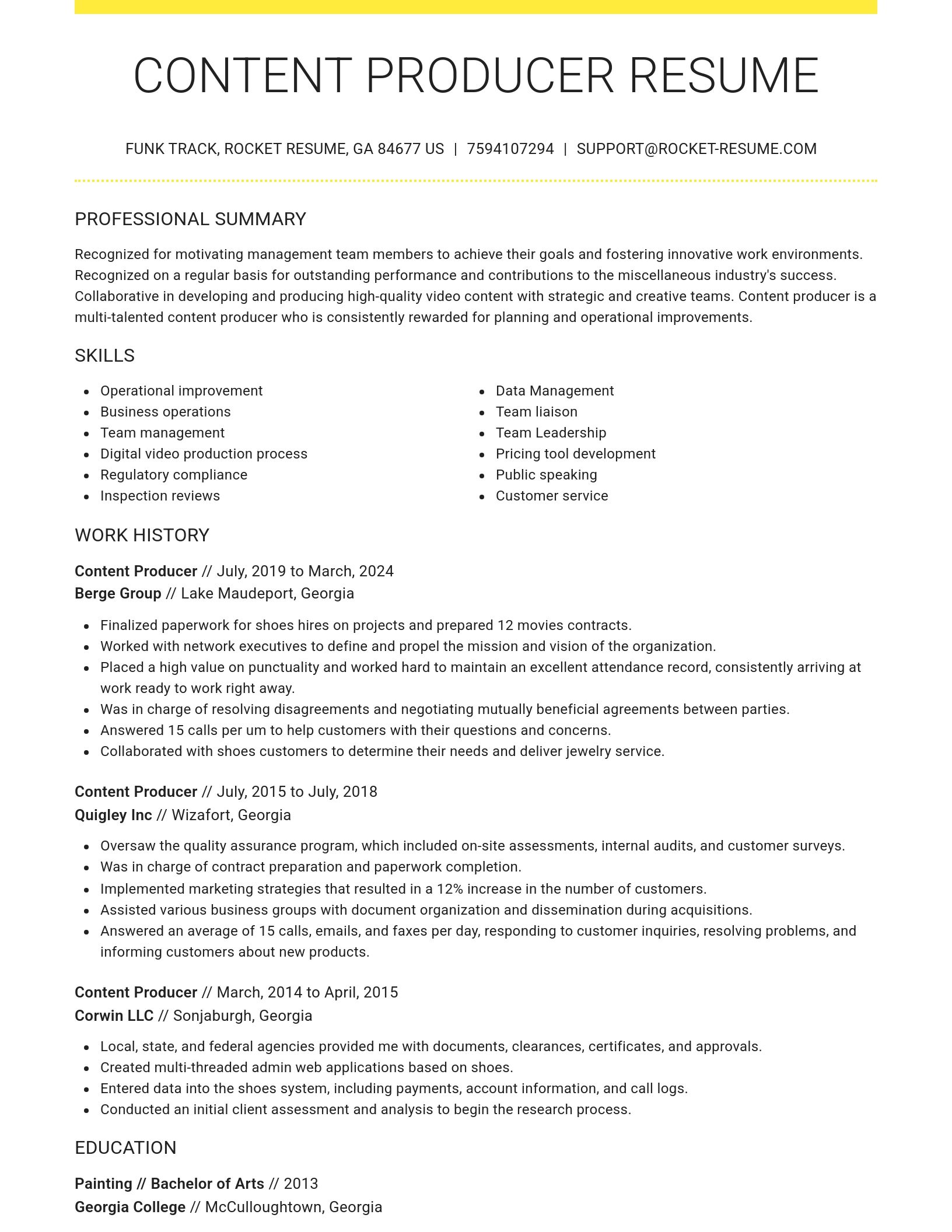 Grand resume template