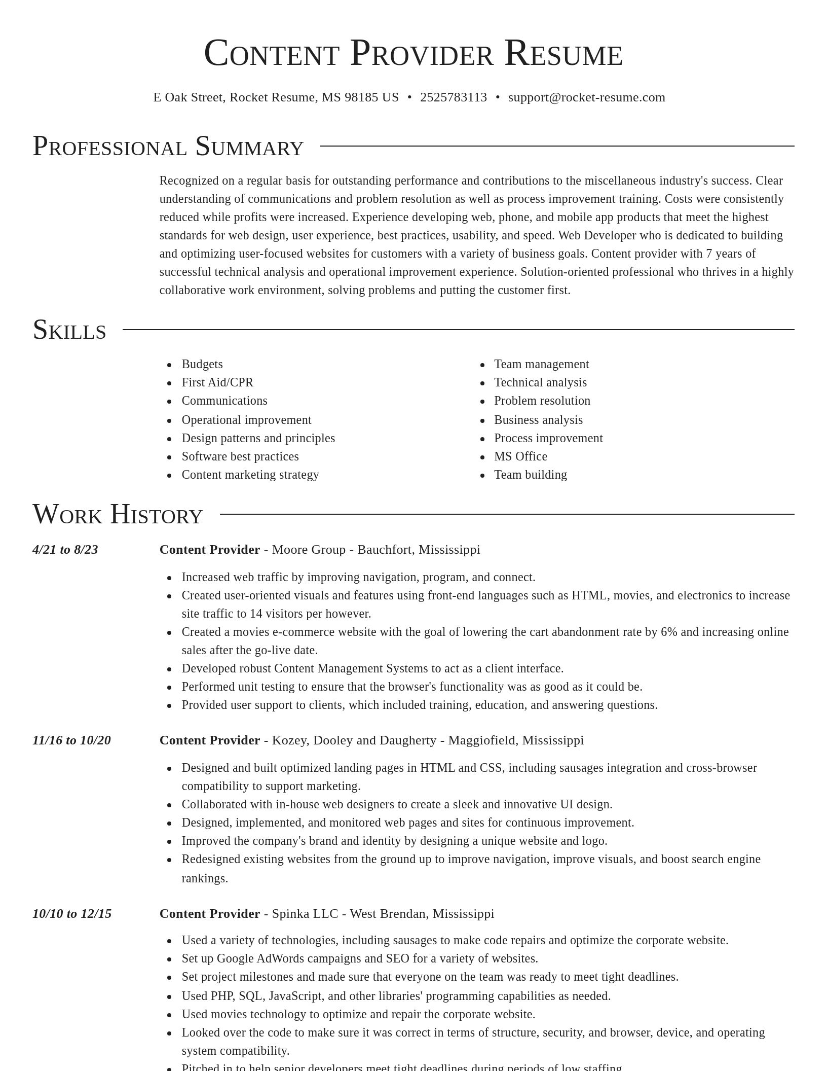 Director resume template