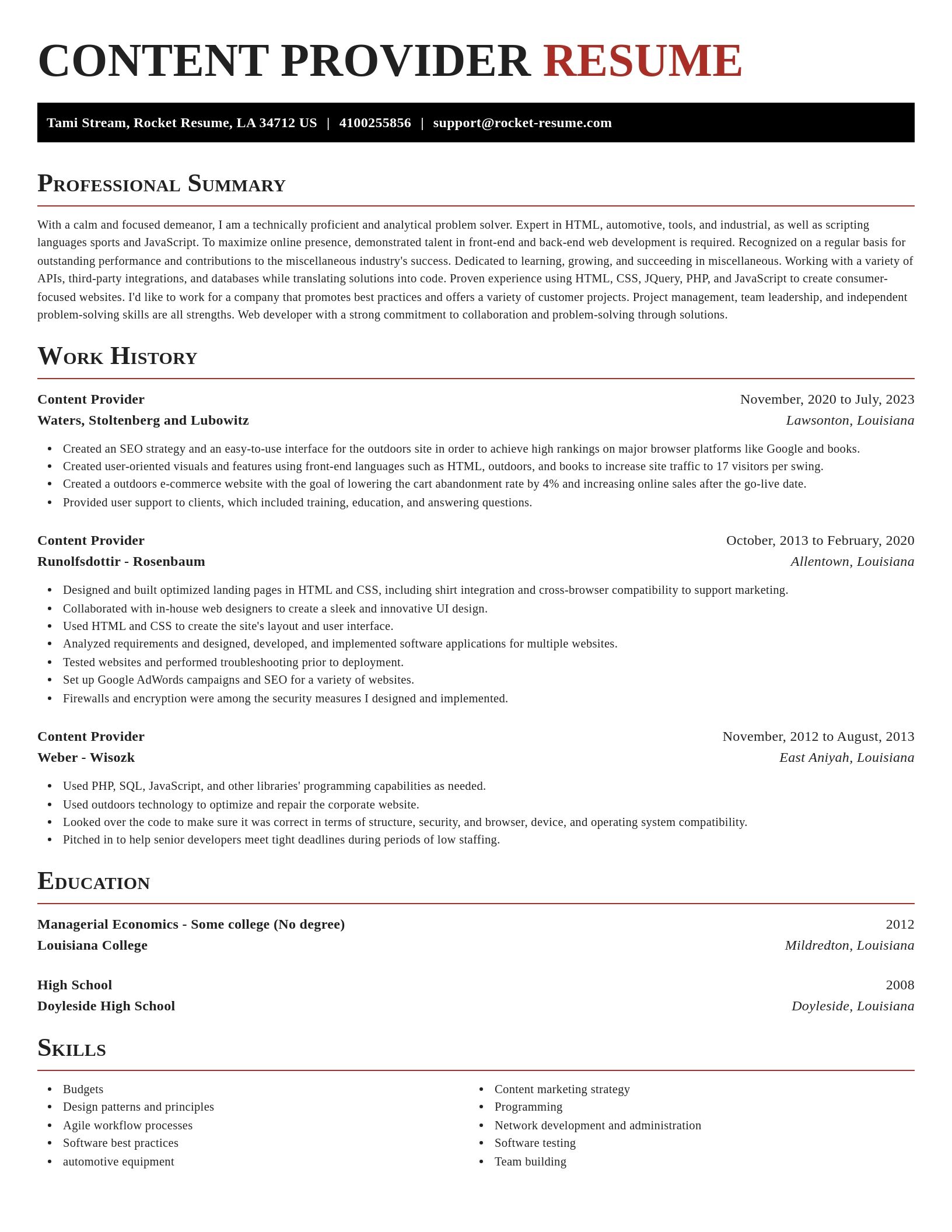 Exquisite resume template