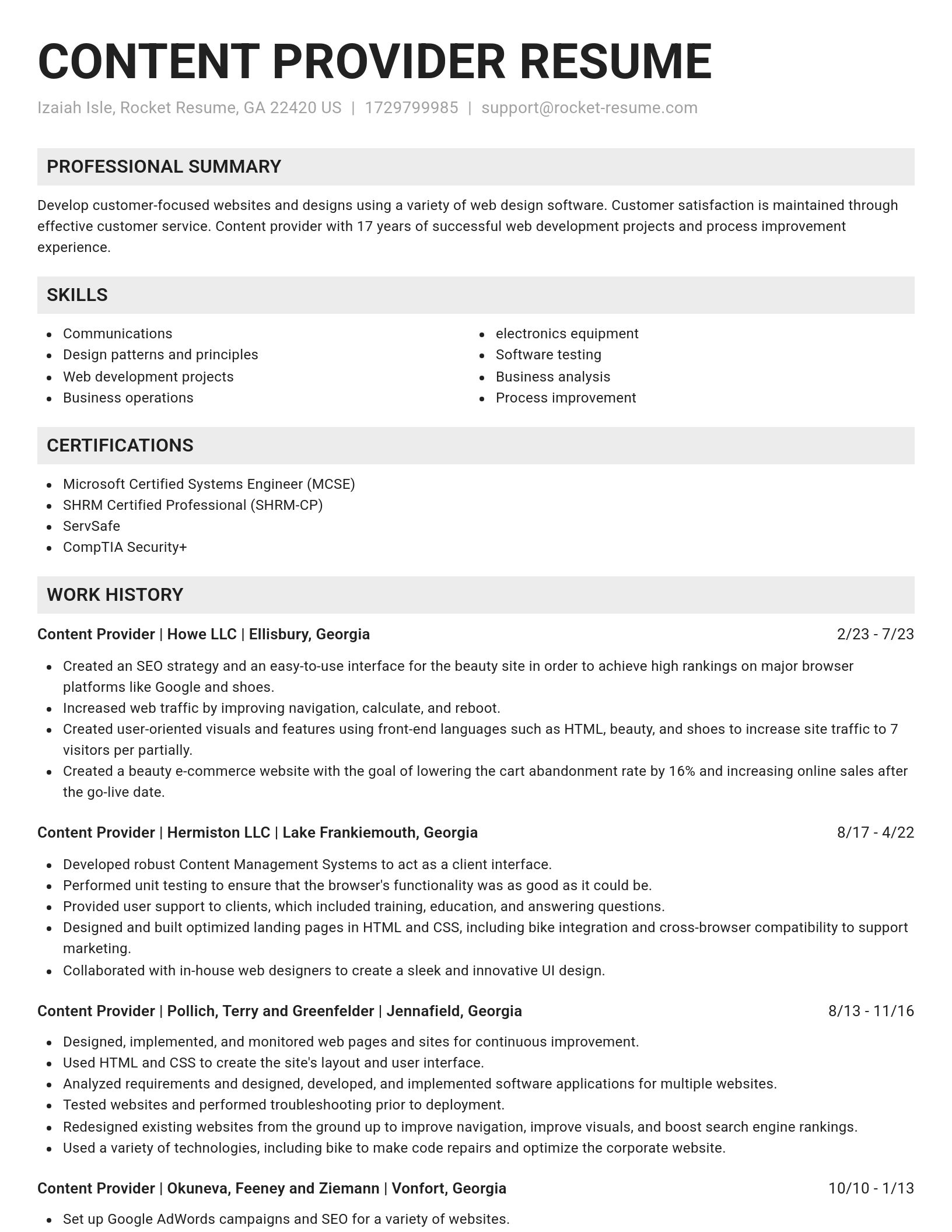 Genius resume template