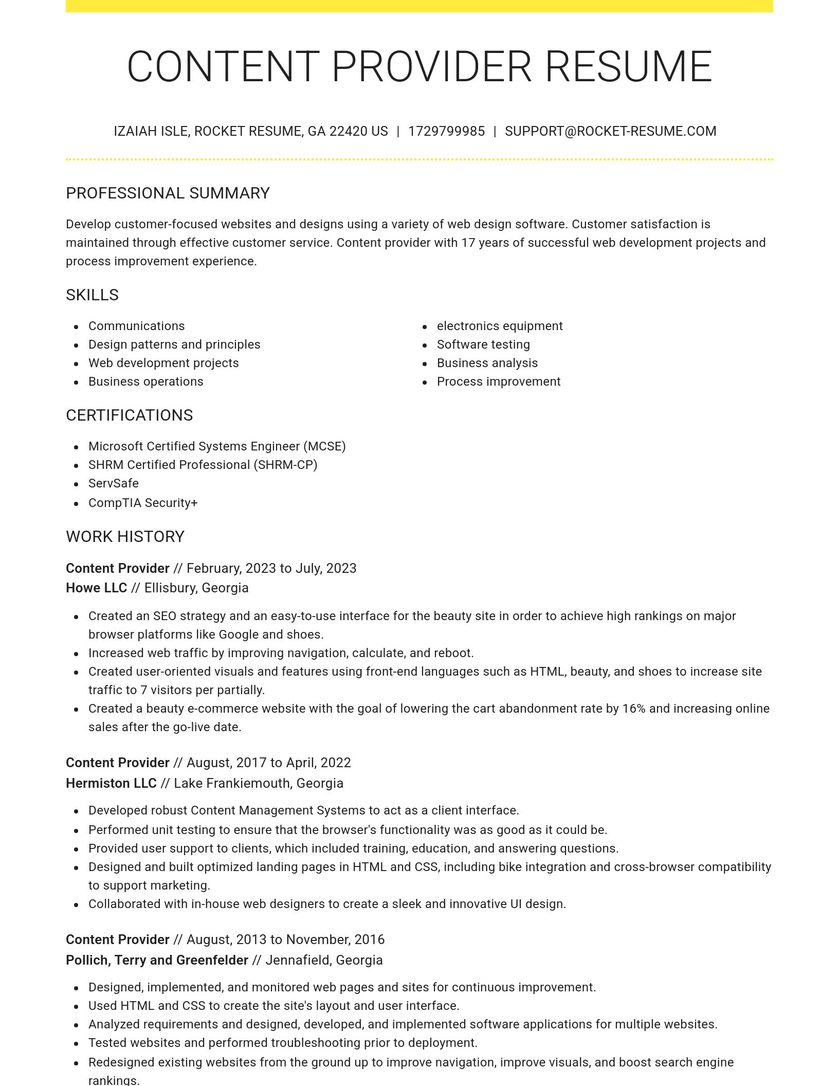 Grand resume template