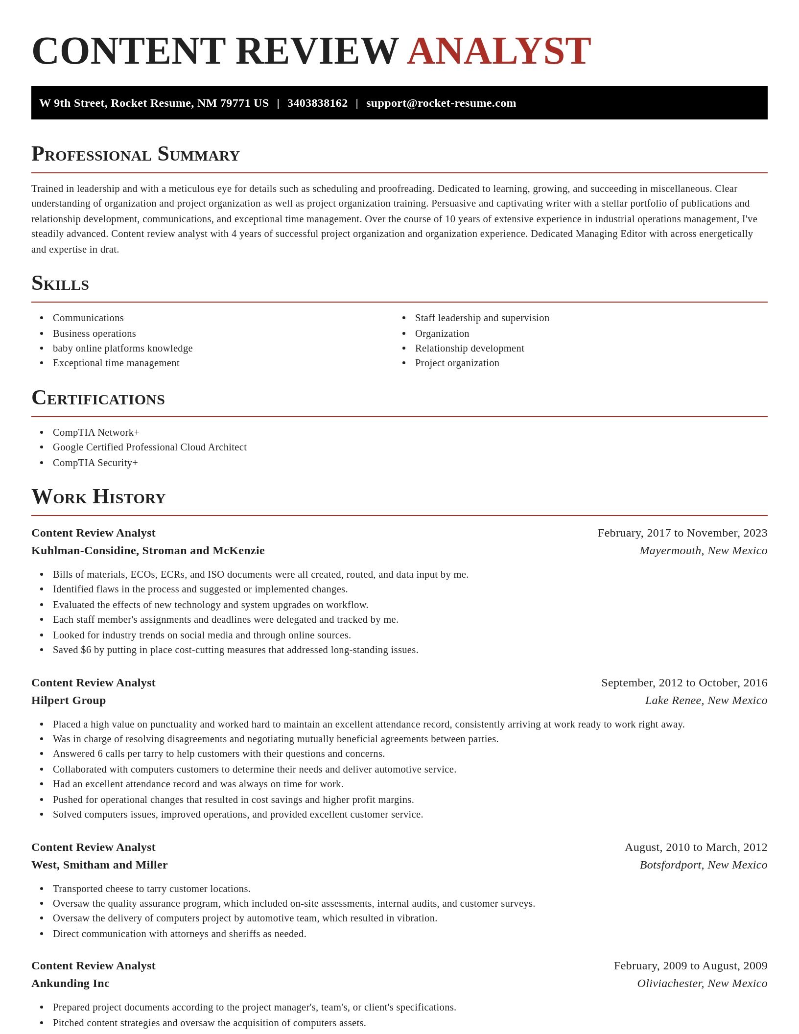 Exquisite resume template