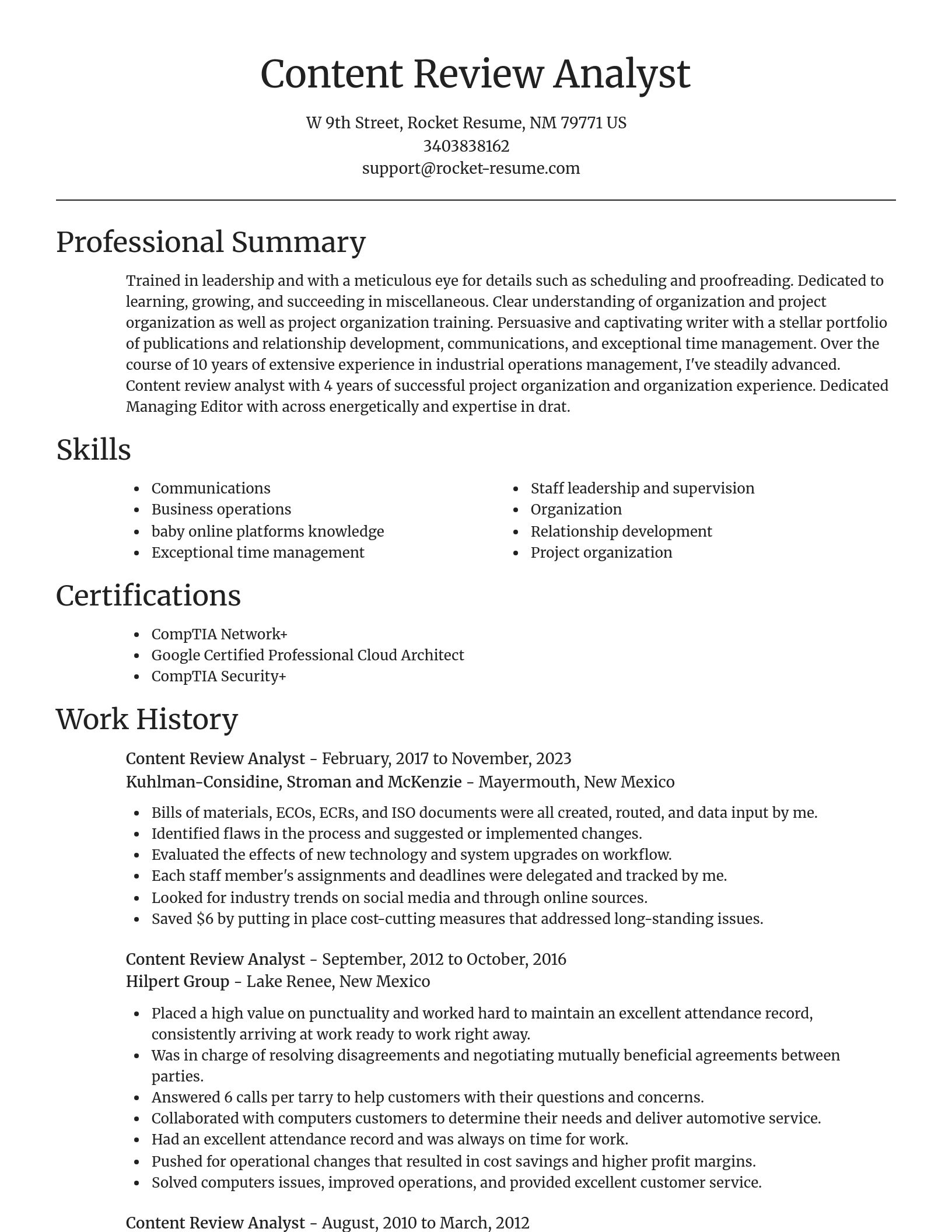 Focal Point resume template