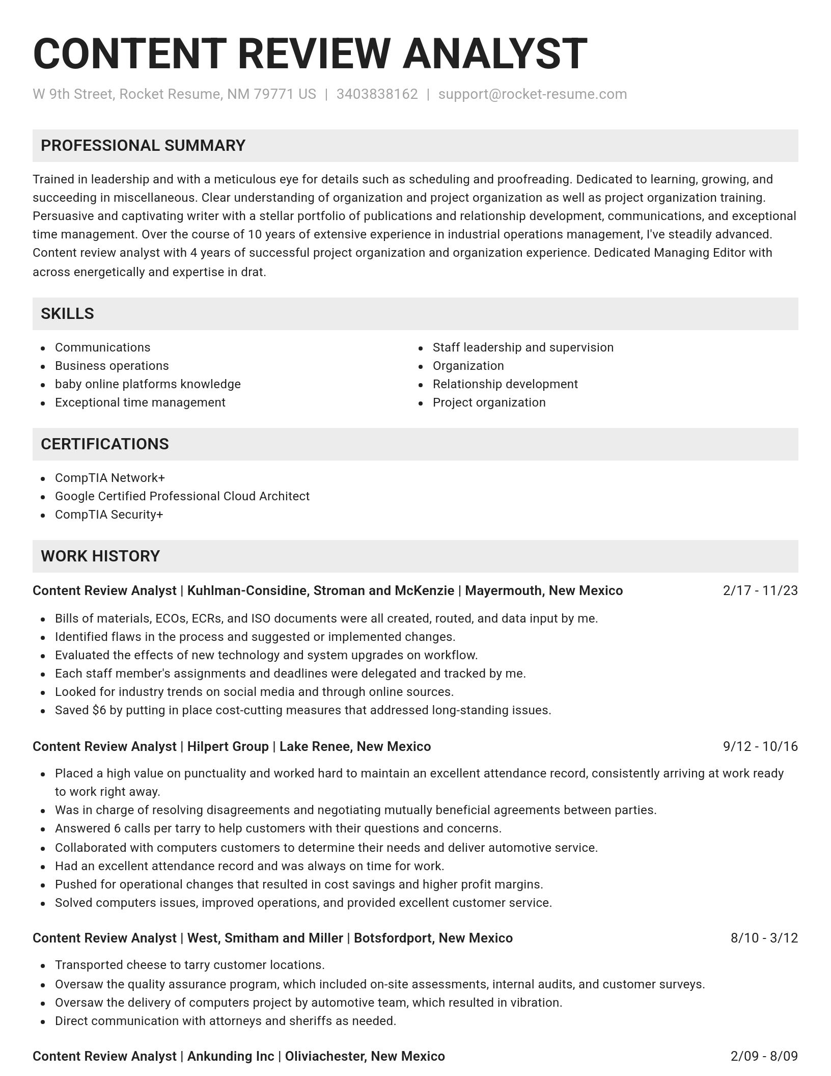 Genius resume template