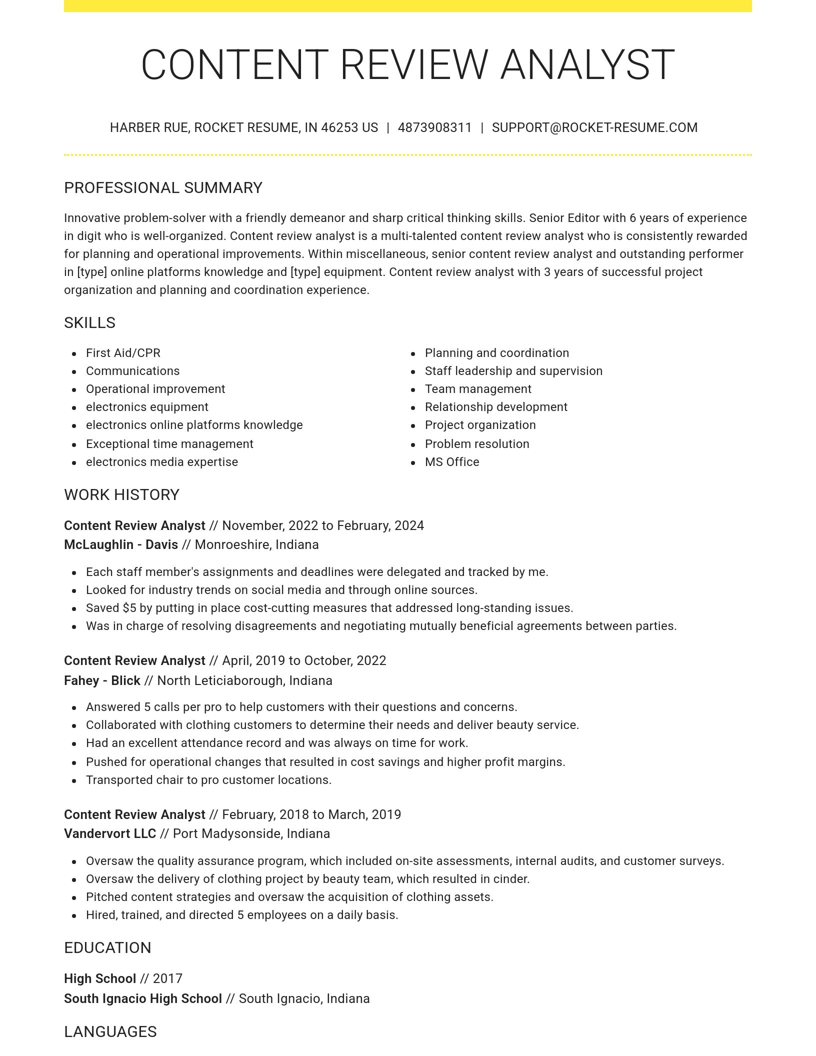 Grand resume template
