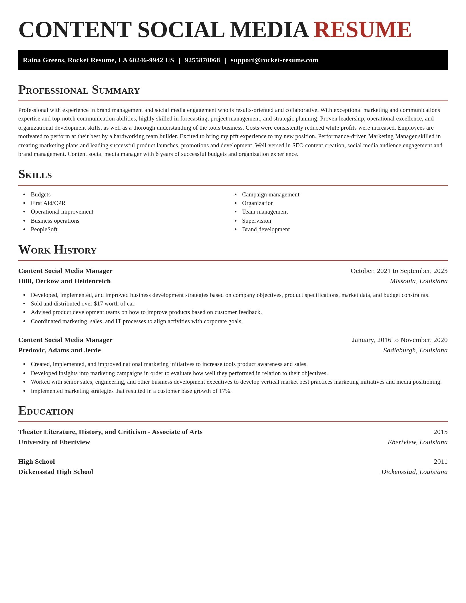 Exquisite resume template
