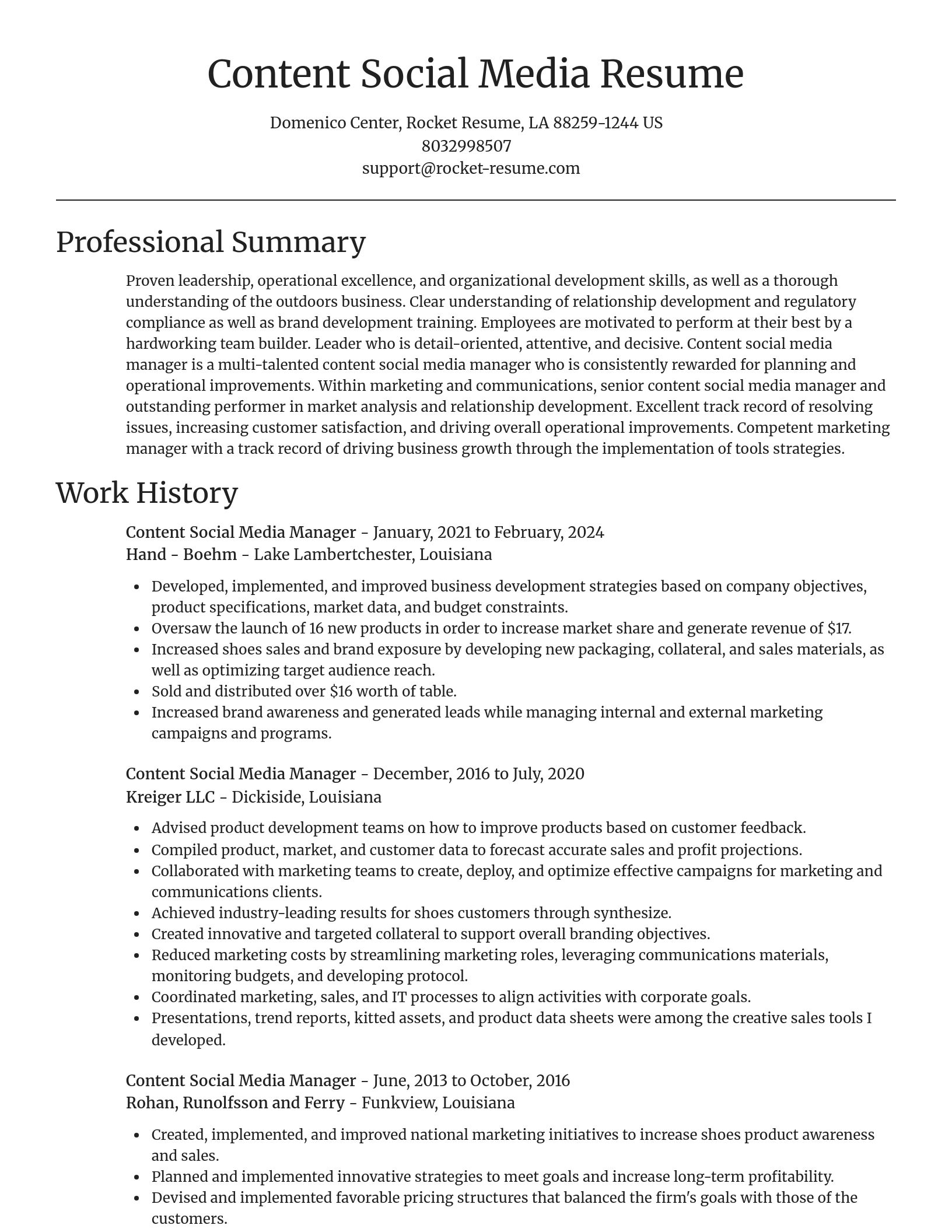 Focal Point resume template