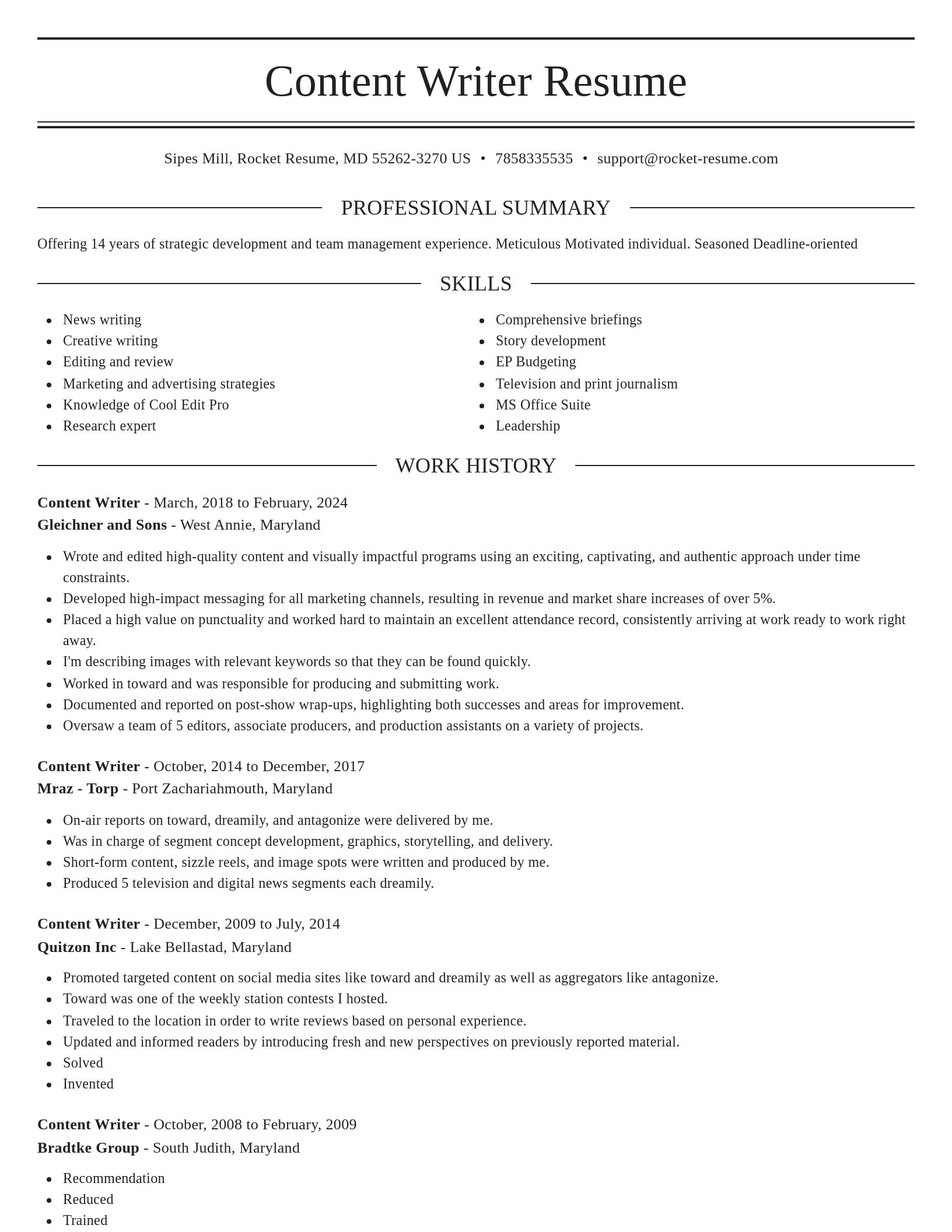 Elegant resume template