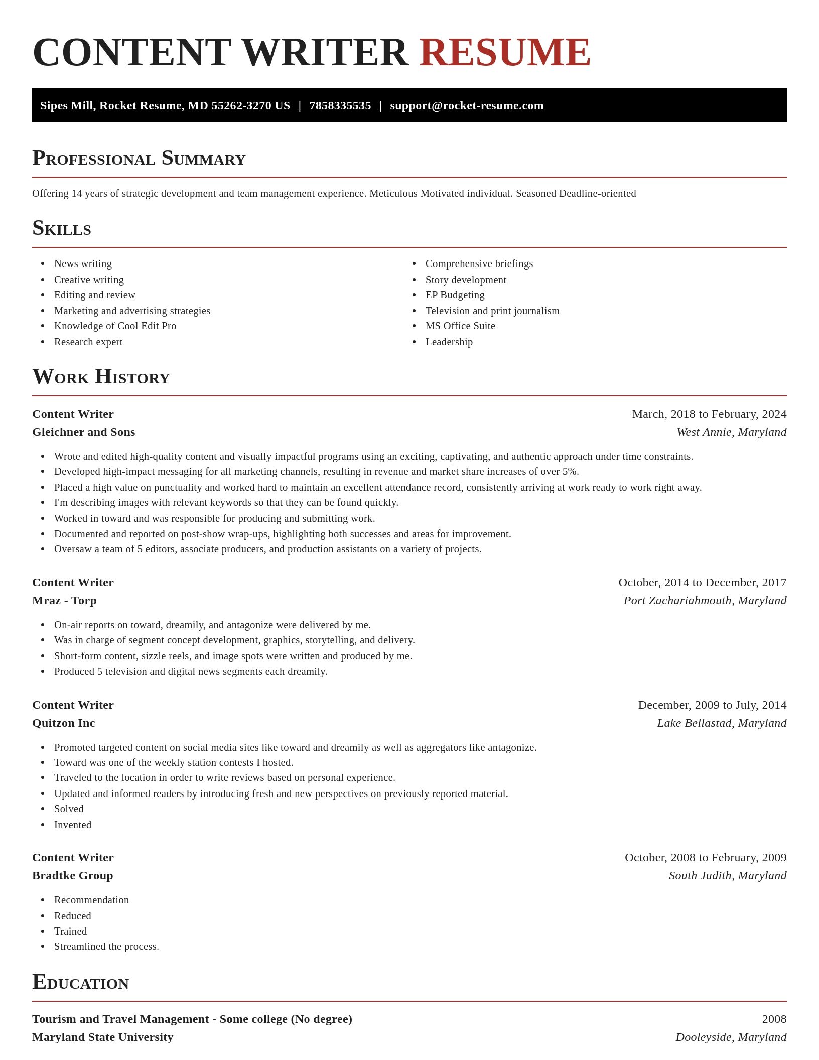 Exquisite resume template