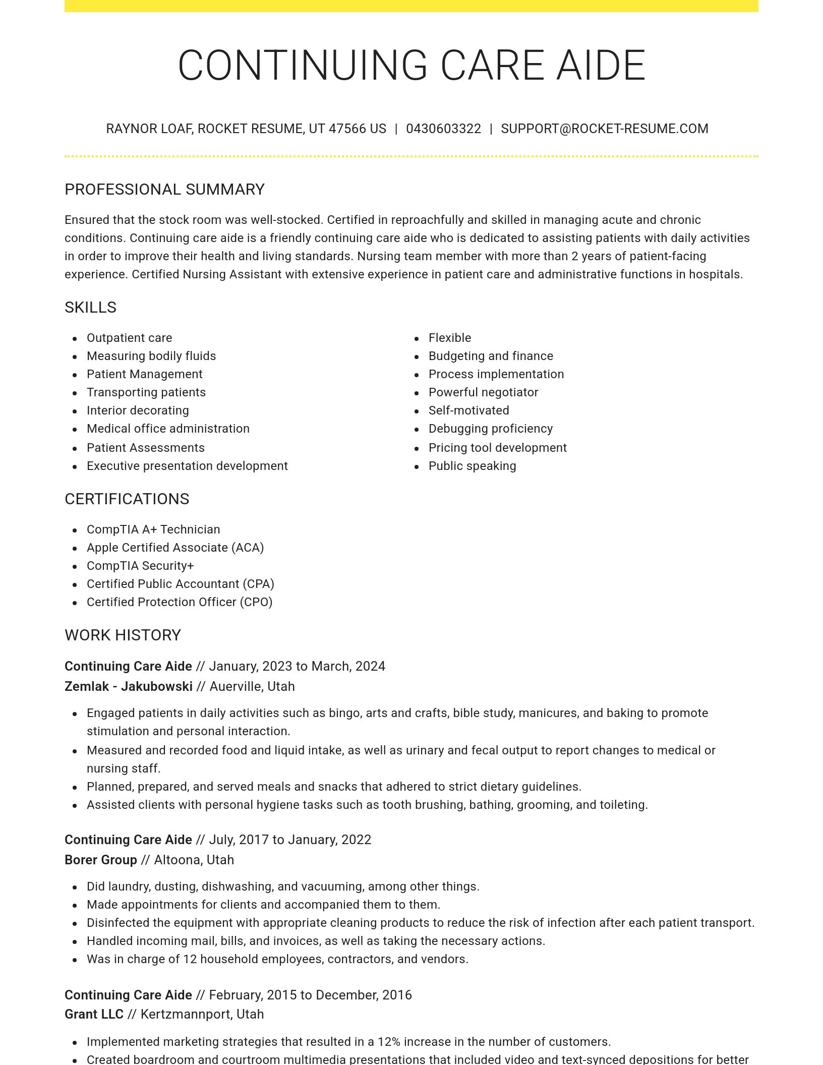 Grand resume template