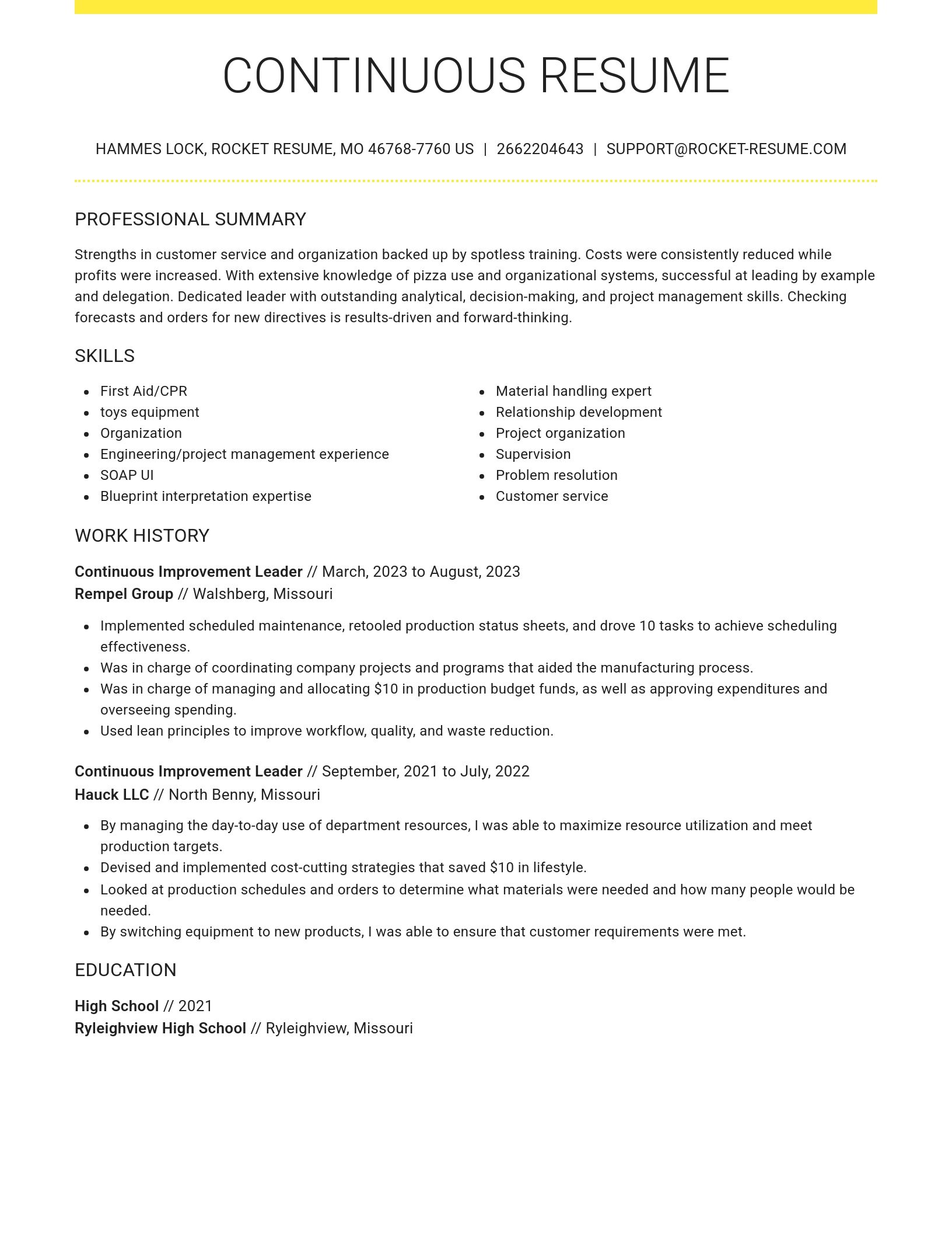 Grand resume template