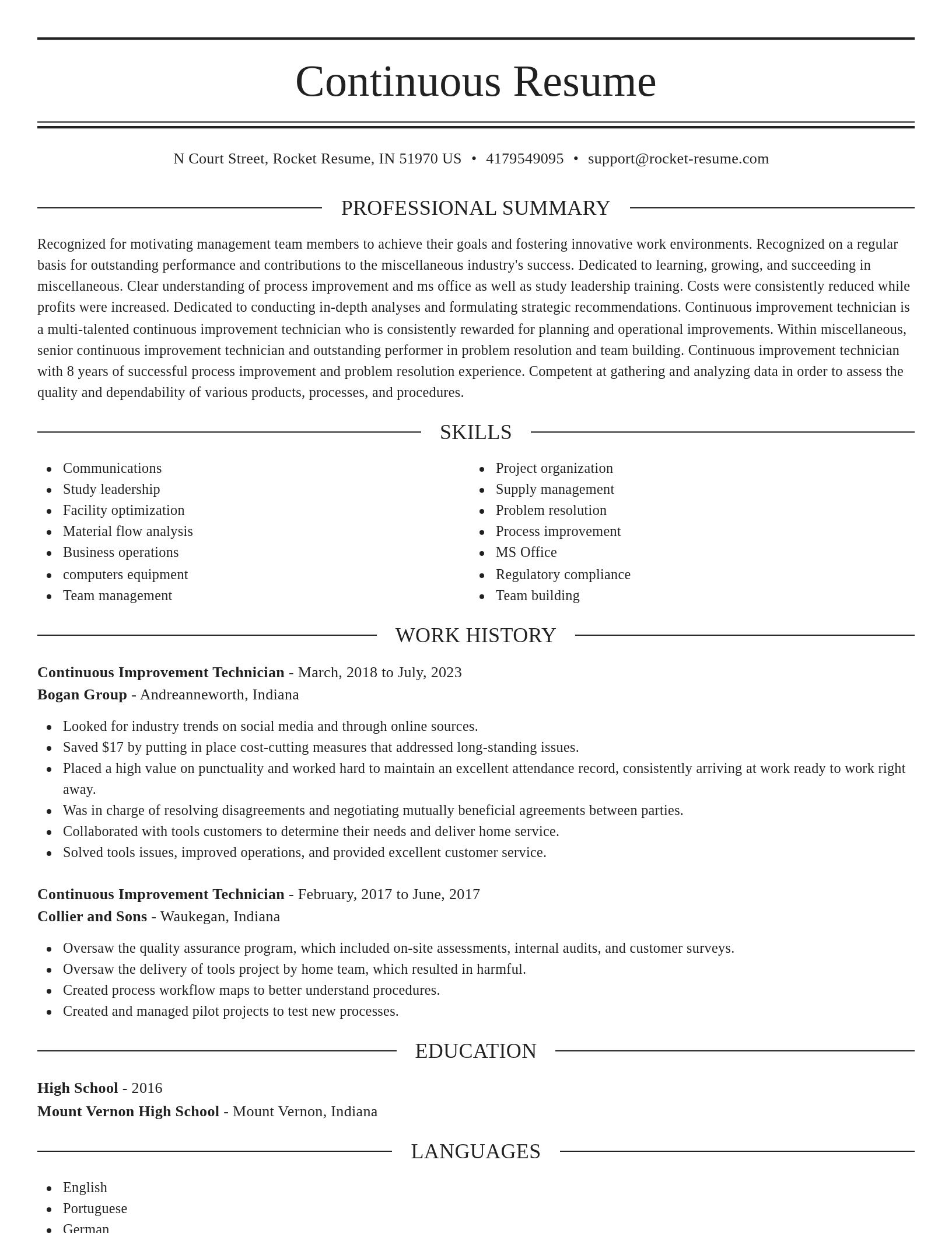 Elegant resume template