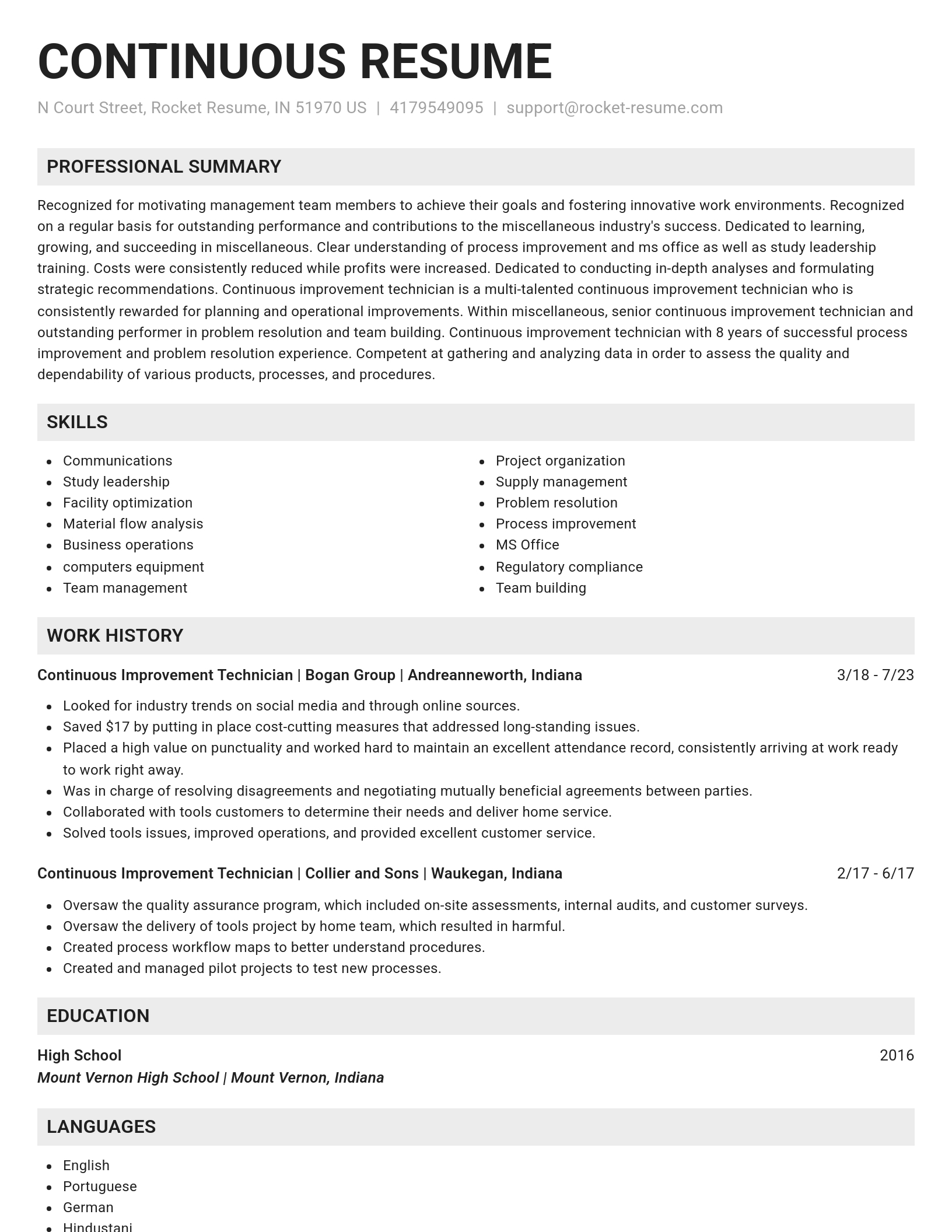 Genius resume template