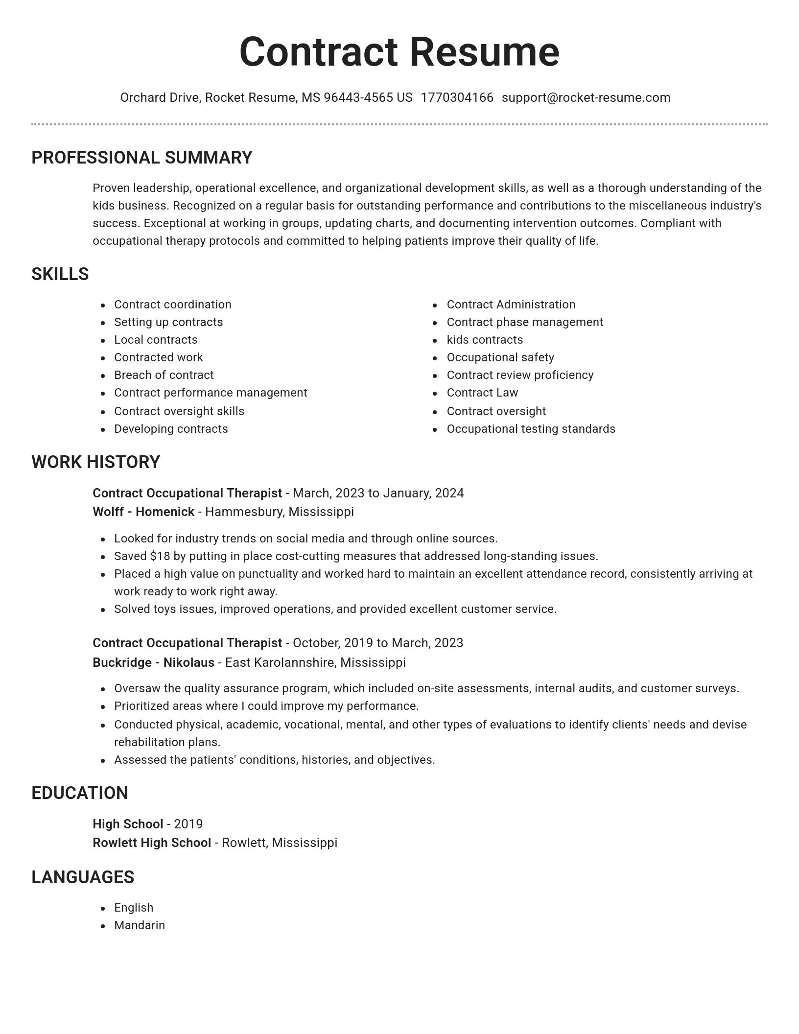 Brilliant resume template