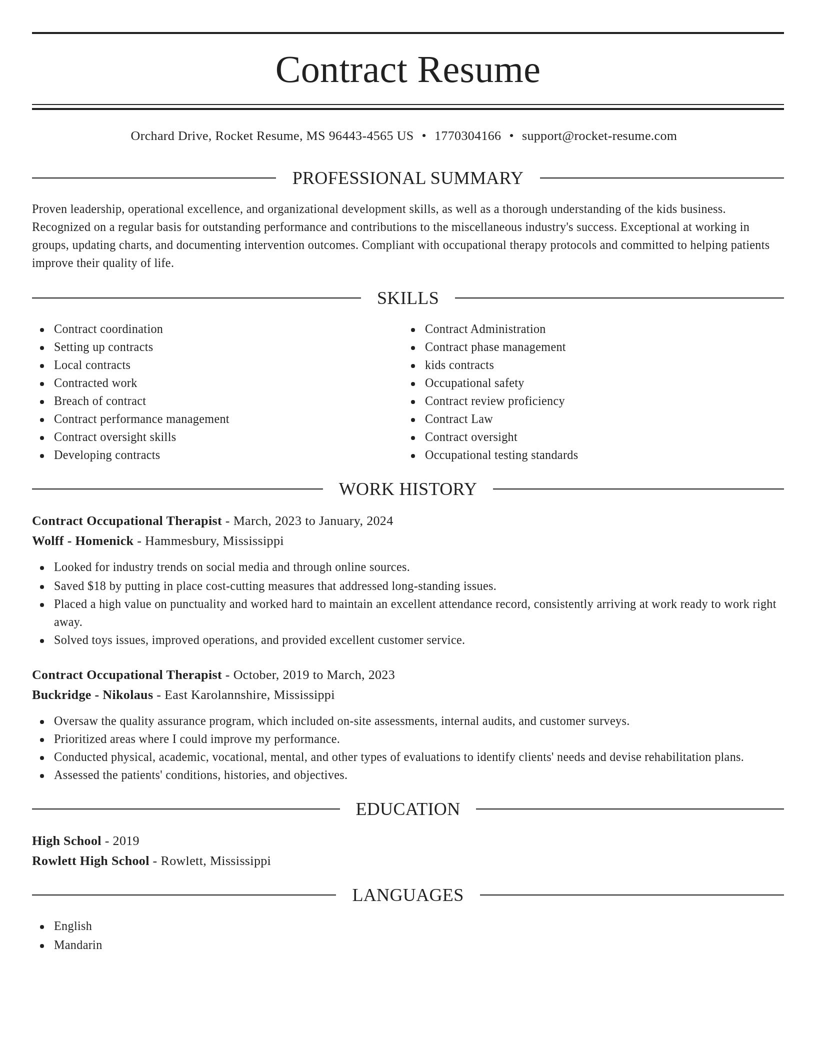 Elegant resume template
