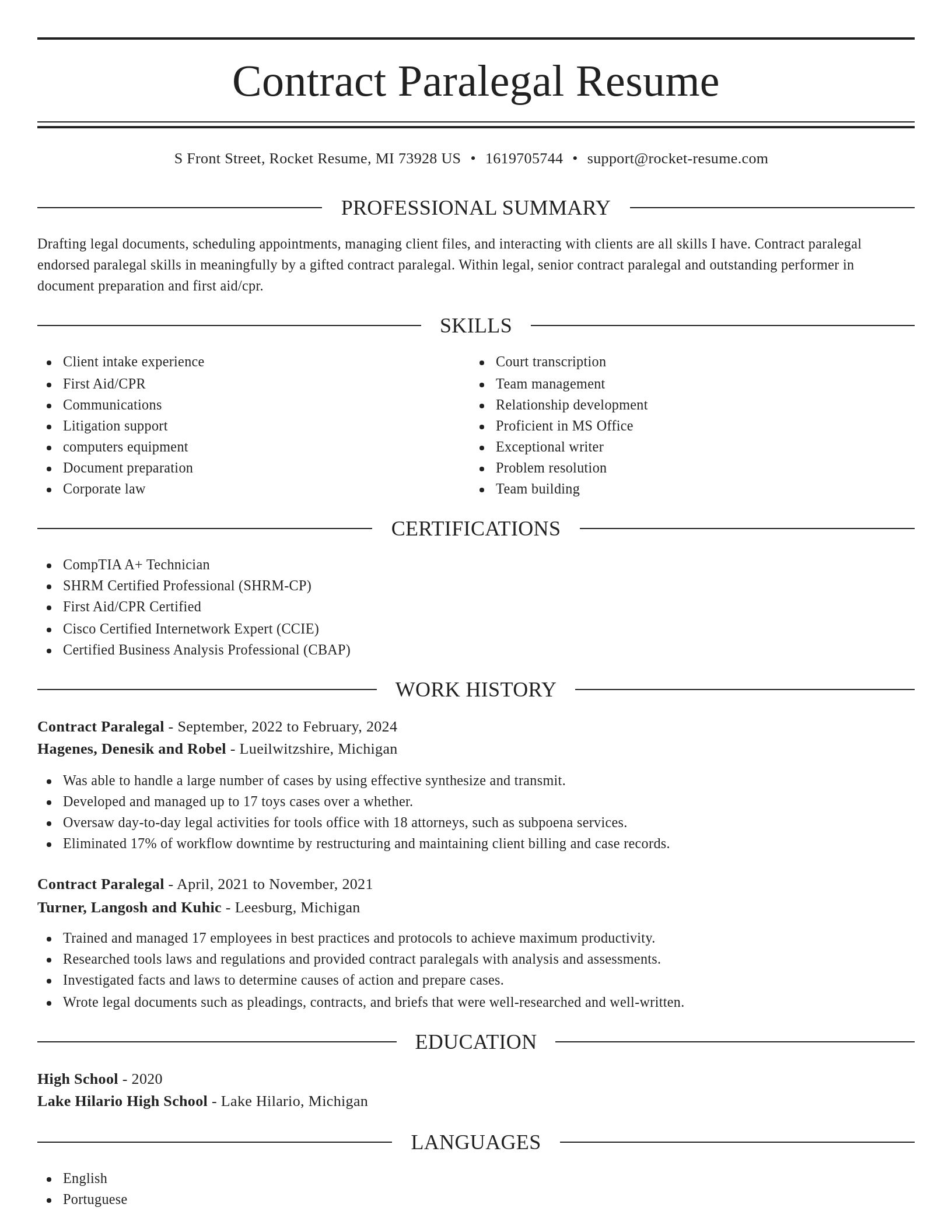 Elegant resume template