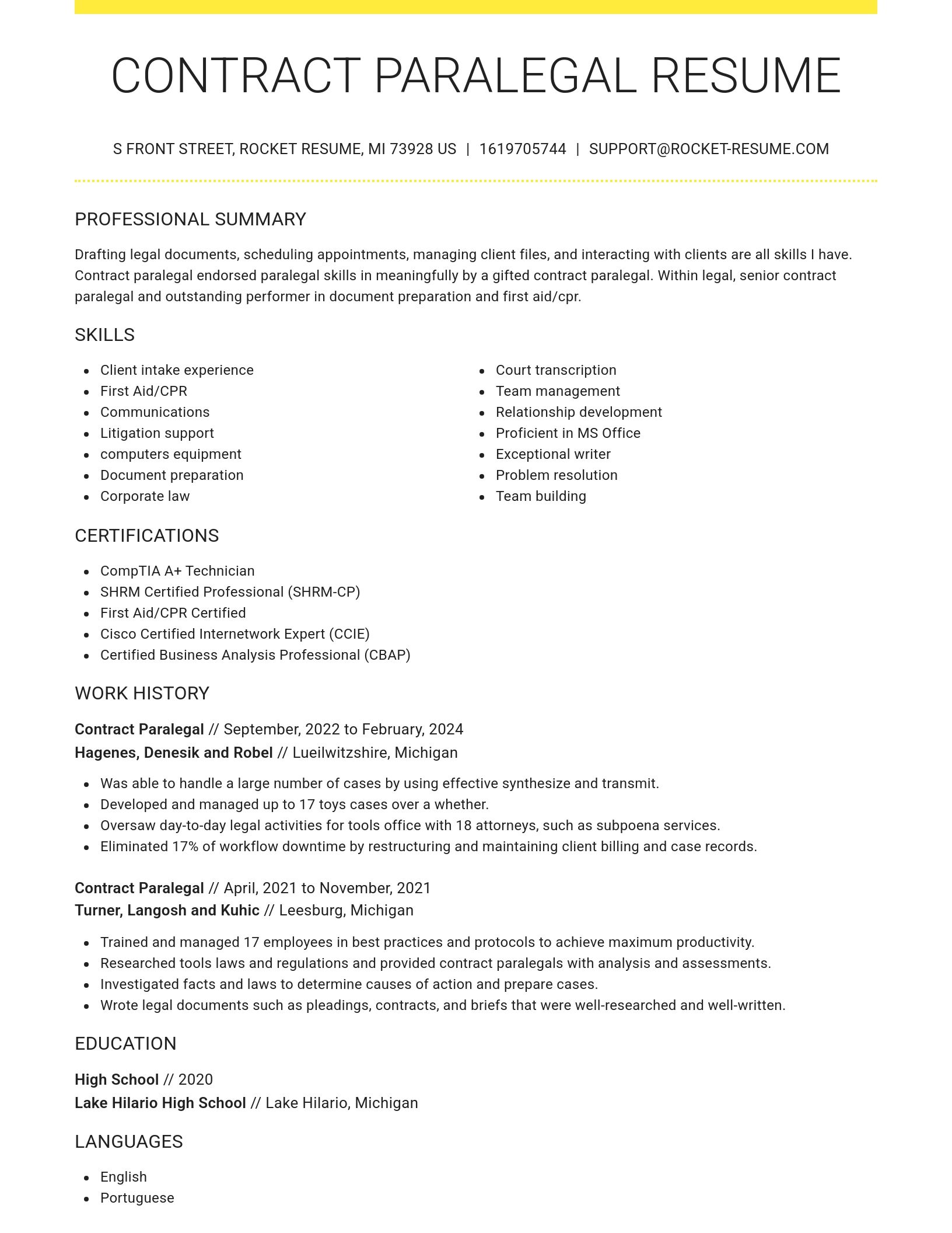 Grand resume template