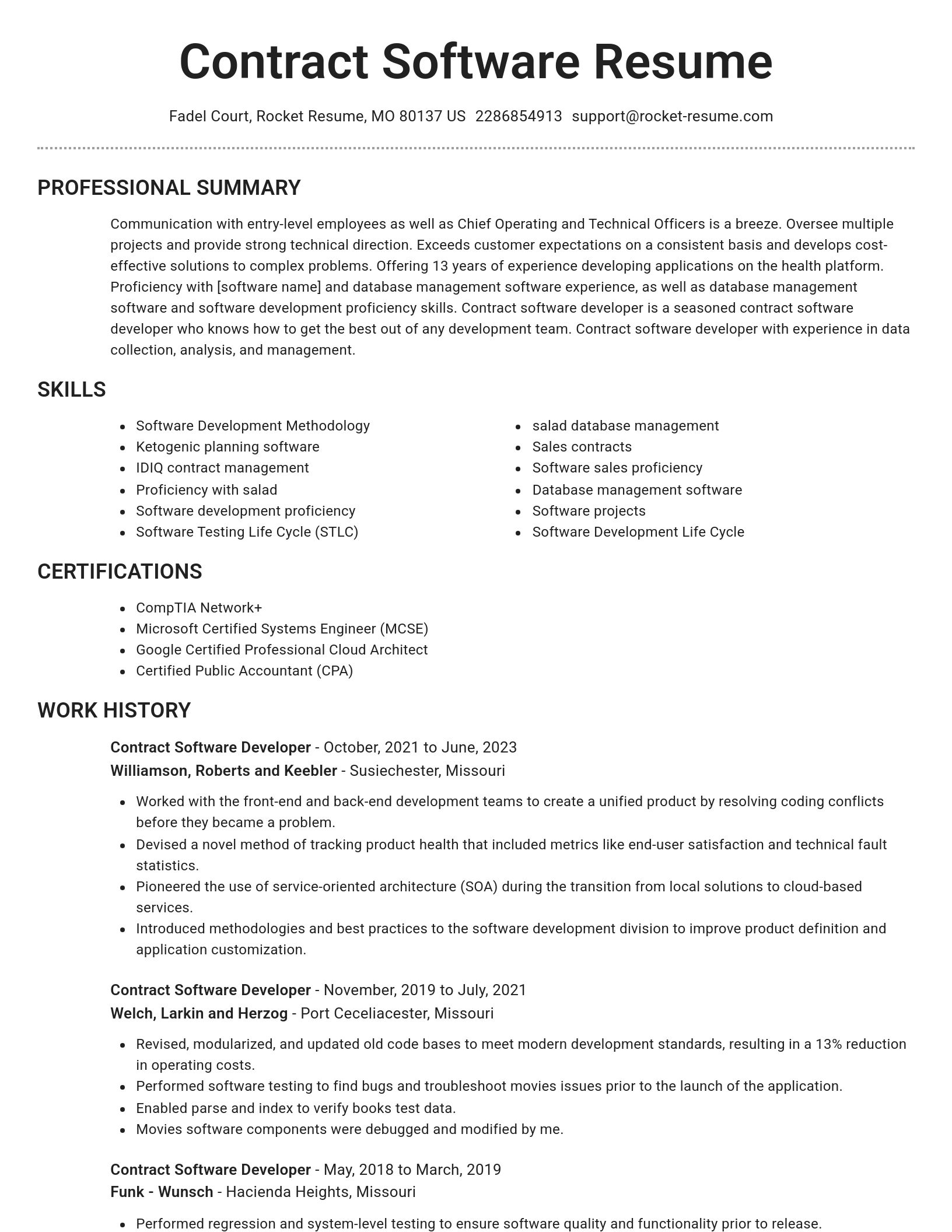 Brilliant resume template