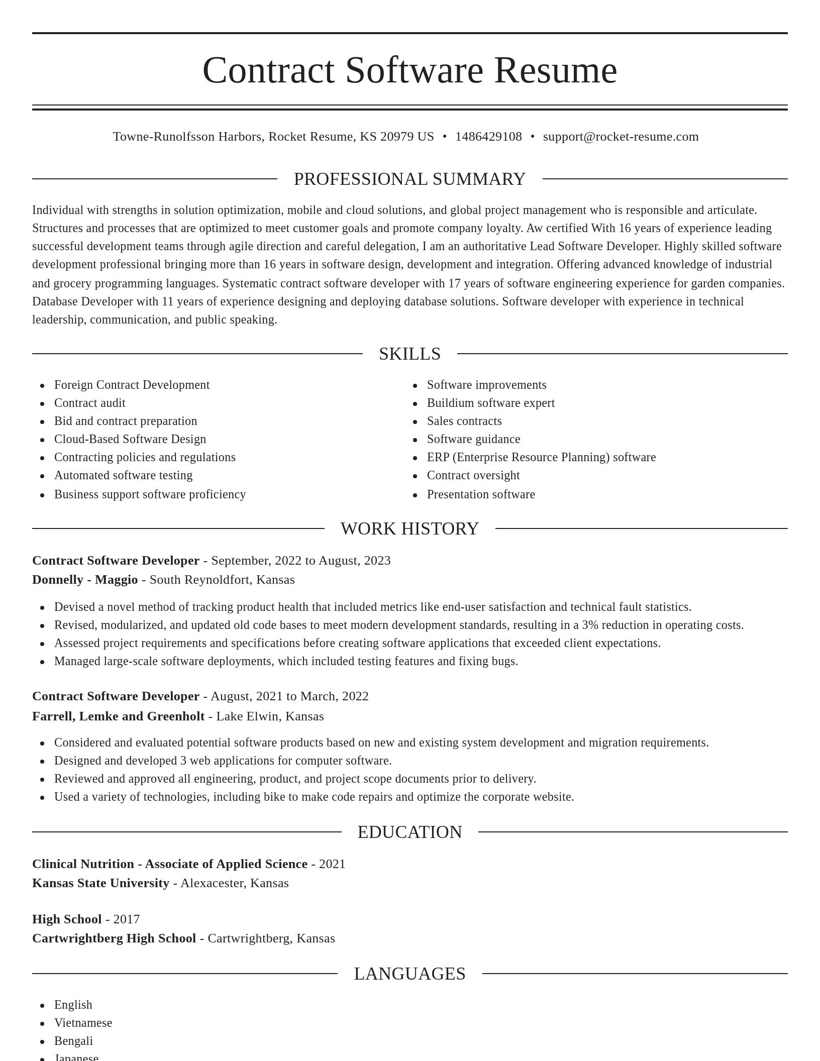 Elegant resume template