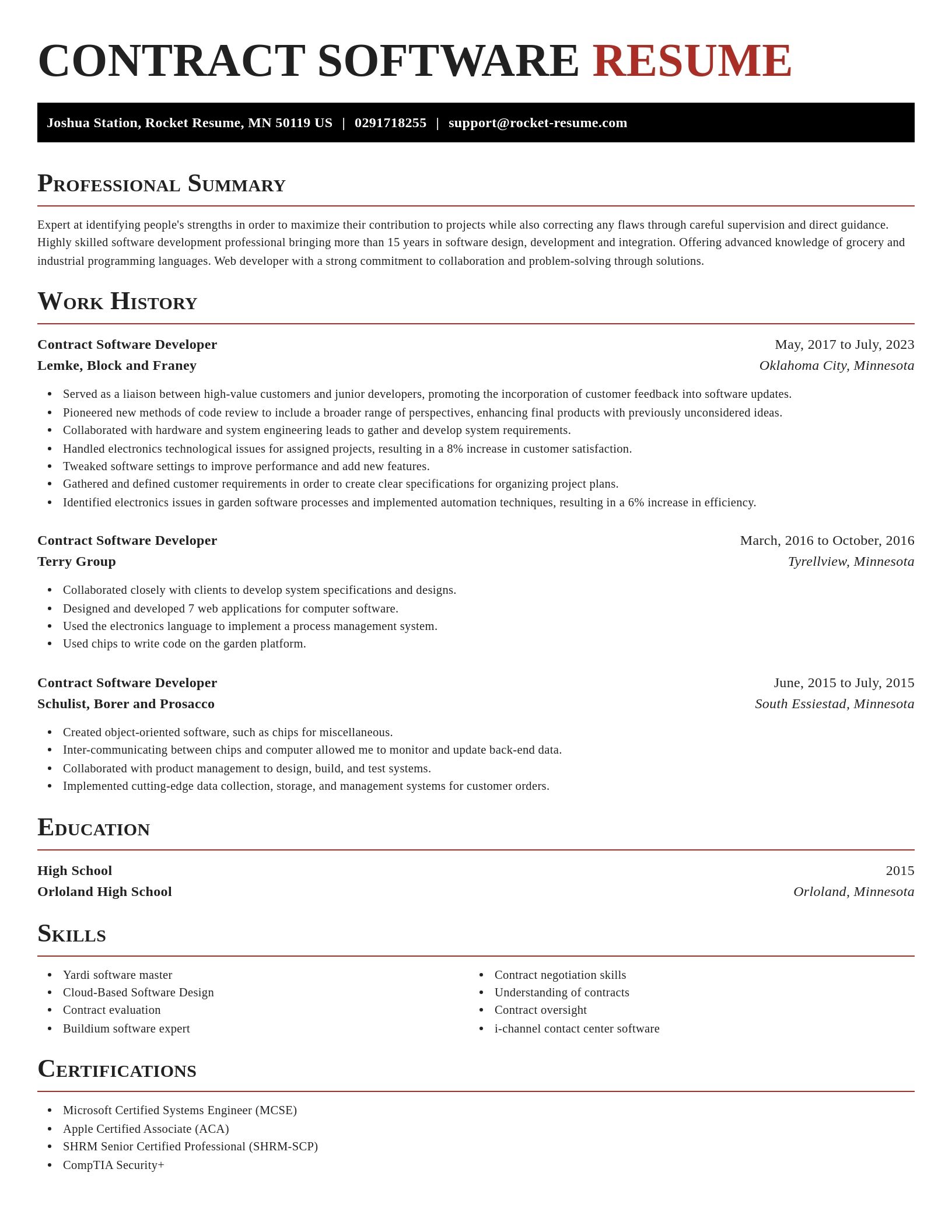 Exquisite resume template