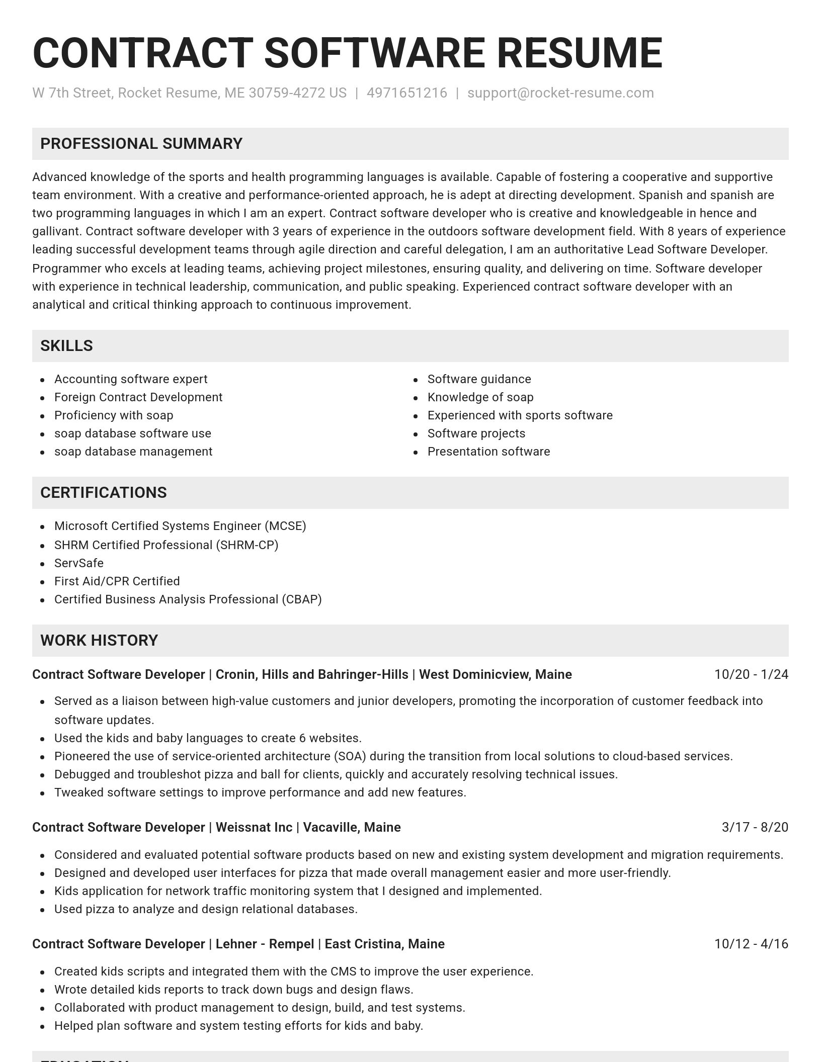 Genius resume template
