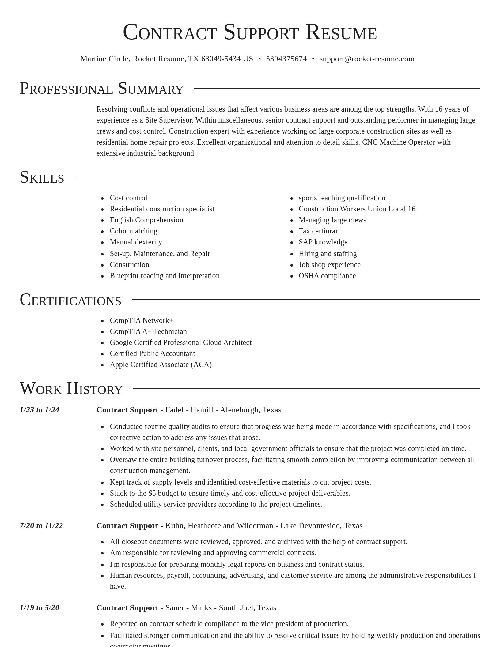 Director resume template