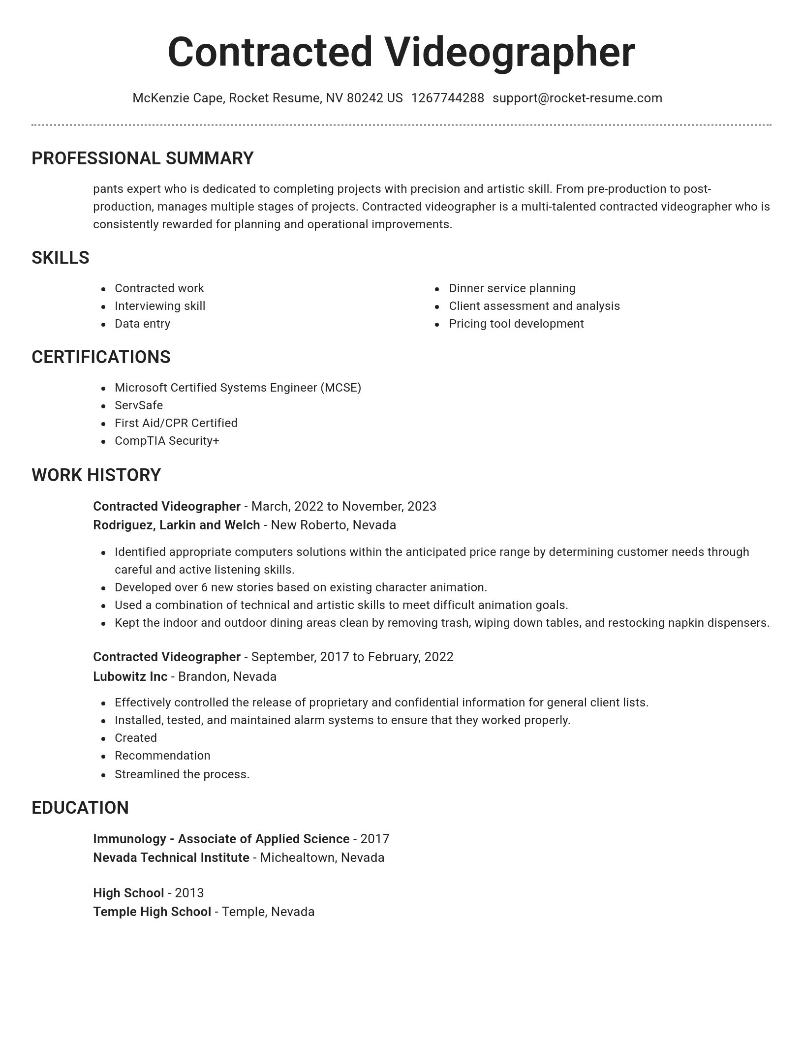 Brilliant resume template