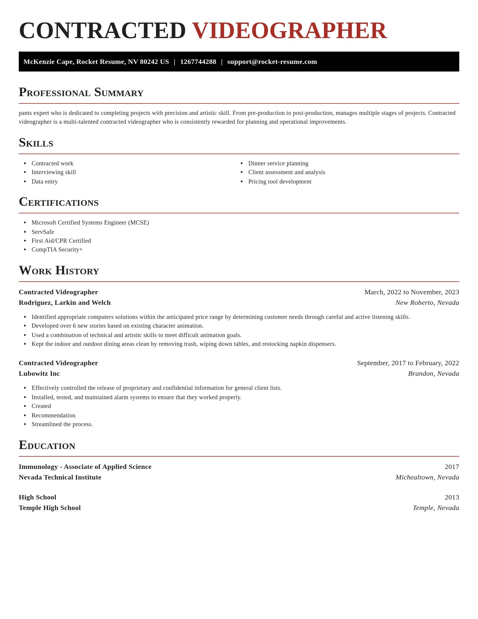 Exquisite resume template