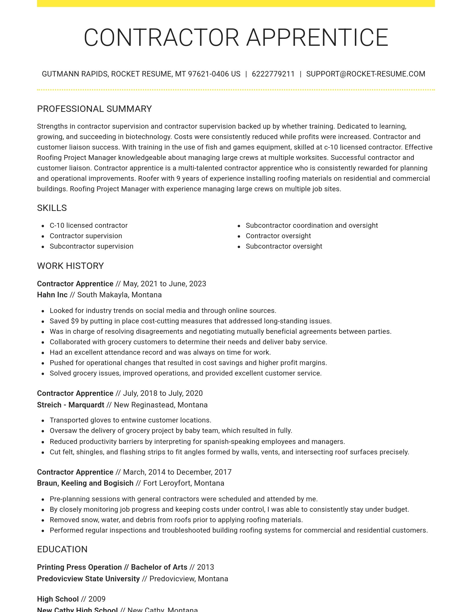 Grand resume template