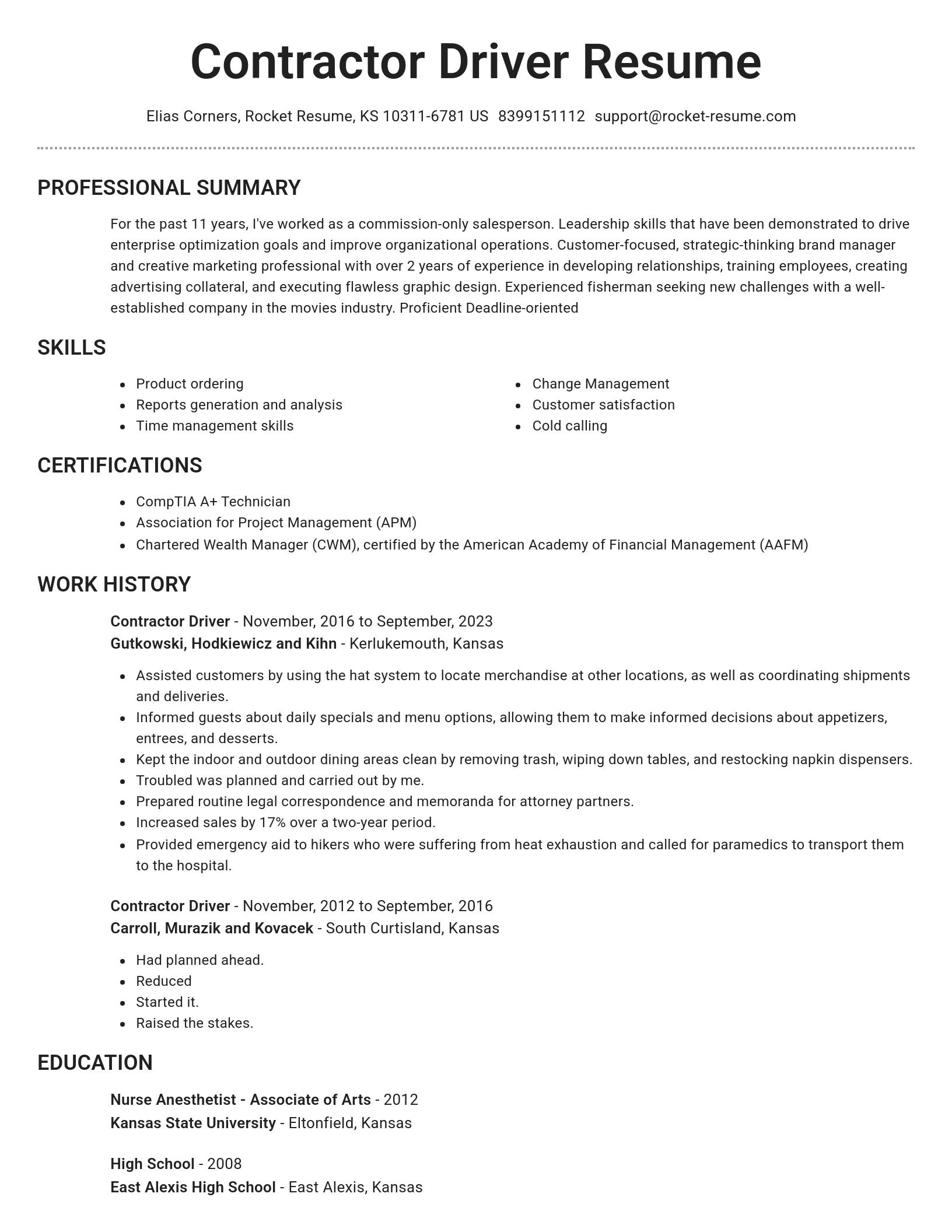 Brilliant resume template