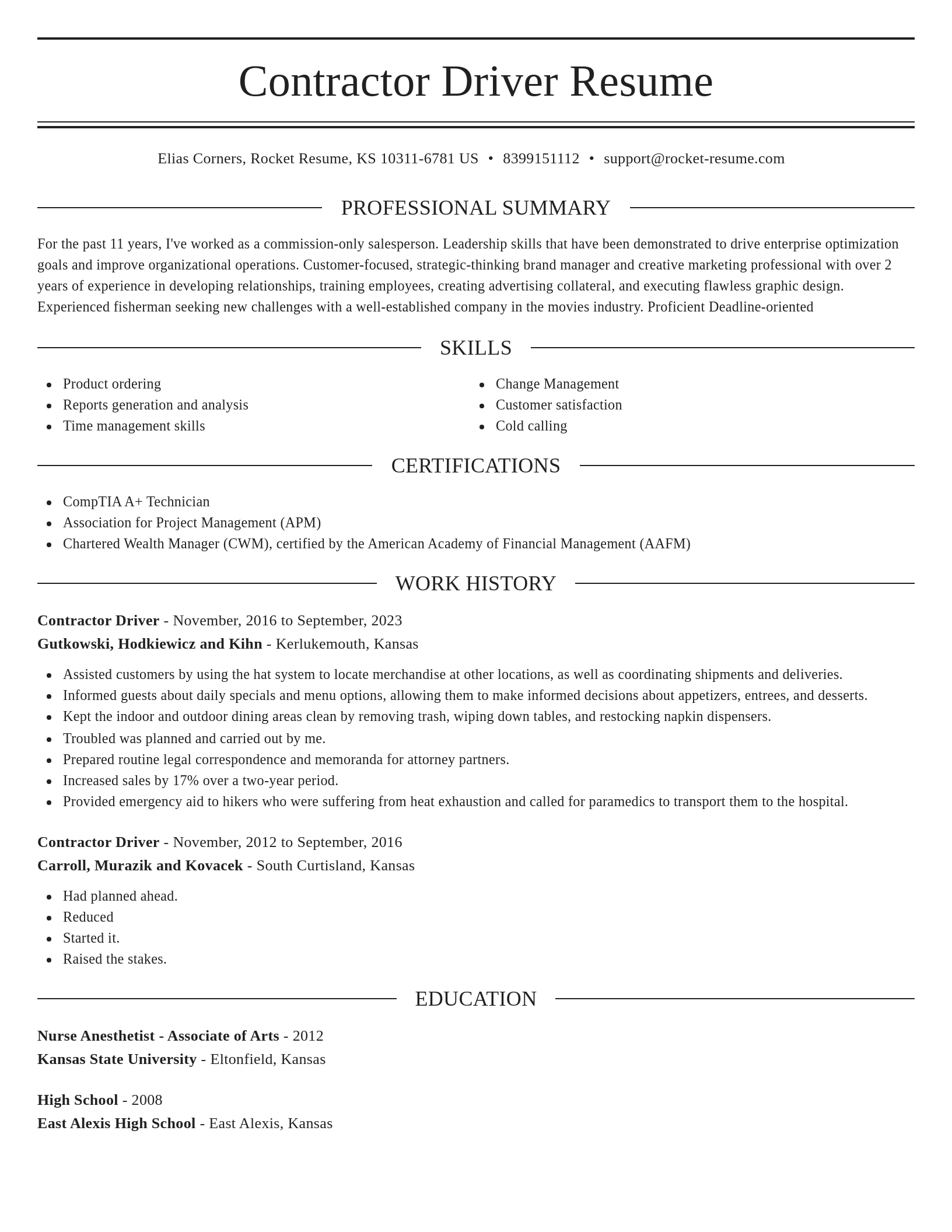 Elegant resume template