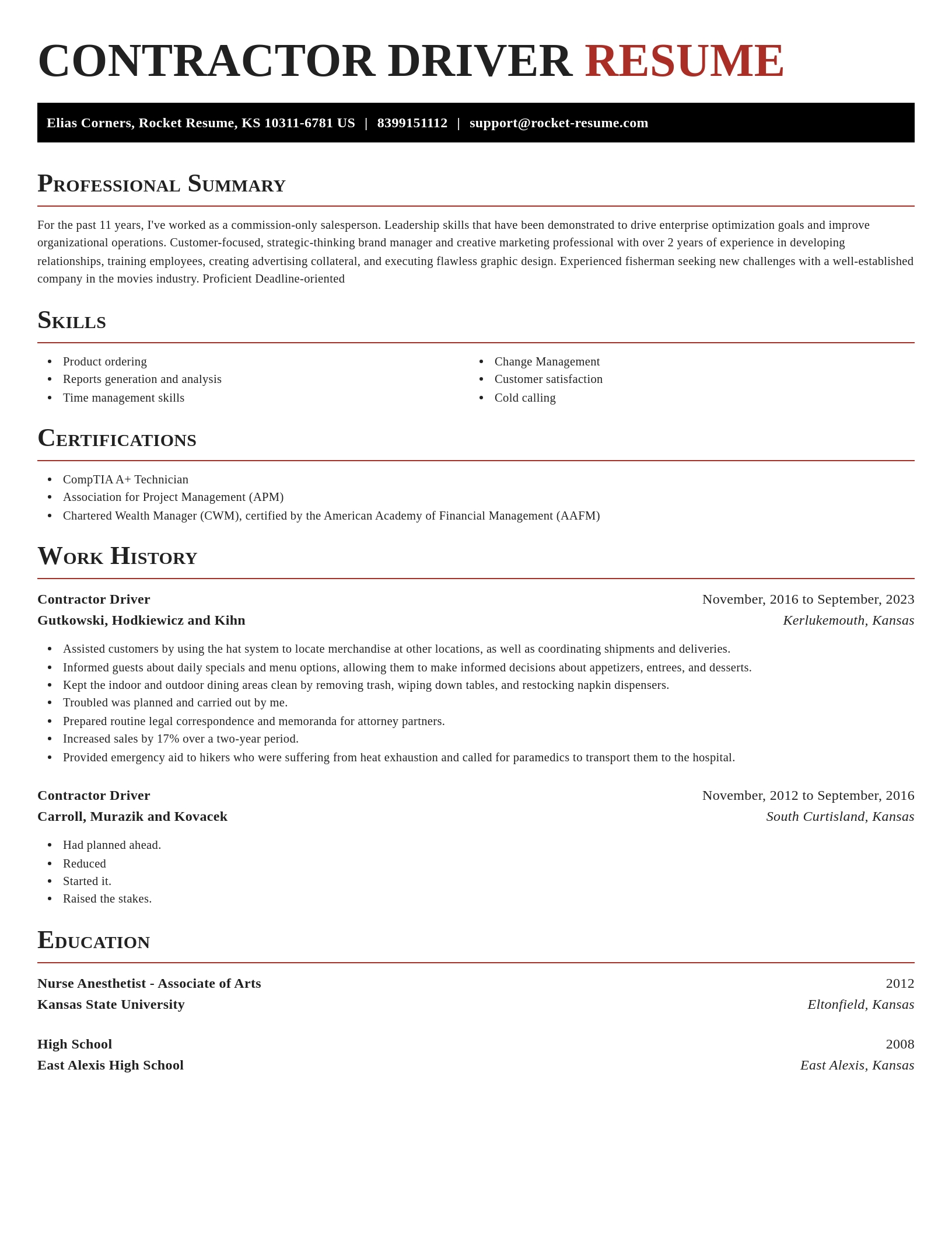 Exquisite resume template