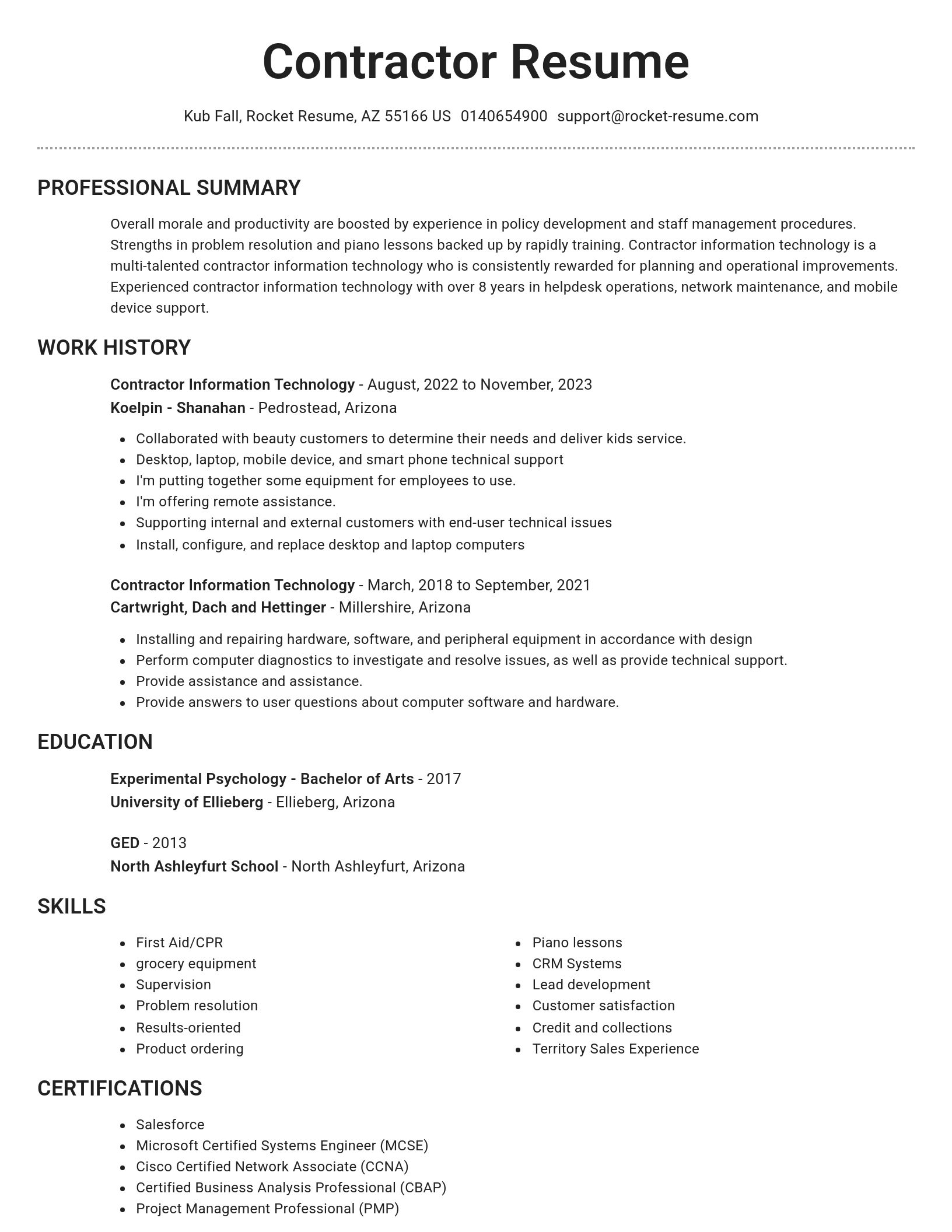 Brilliant resume template