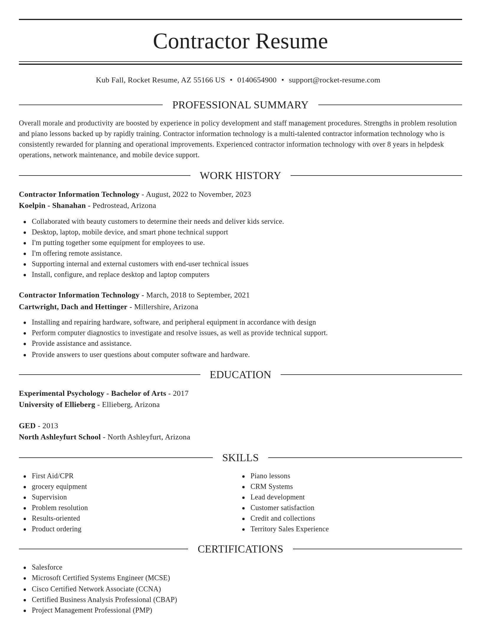 Elegant resume template