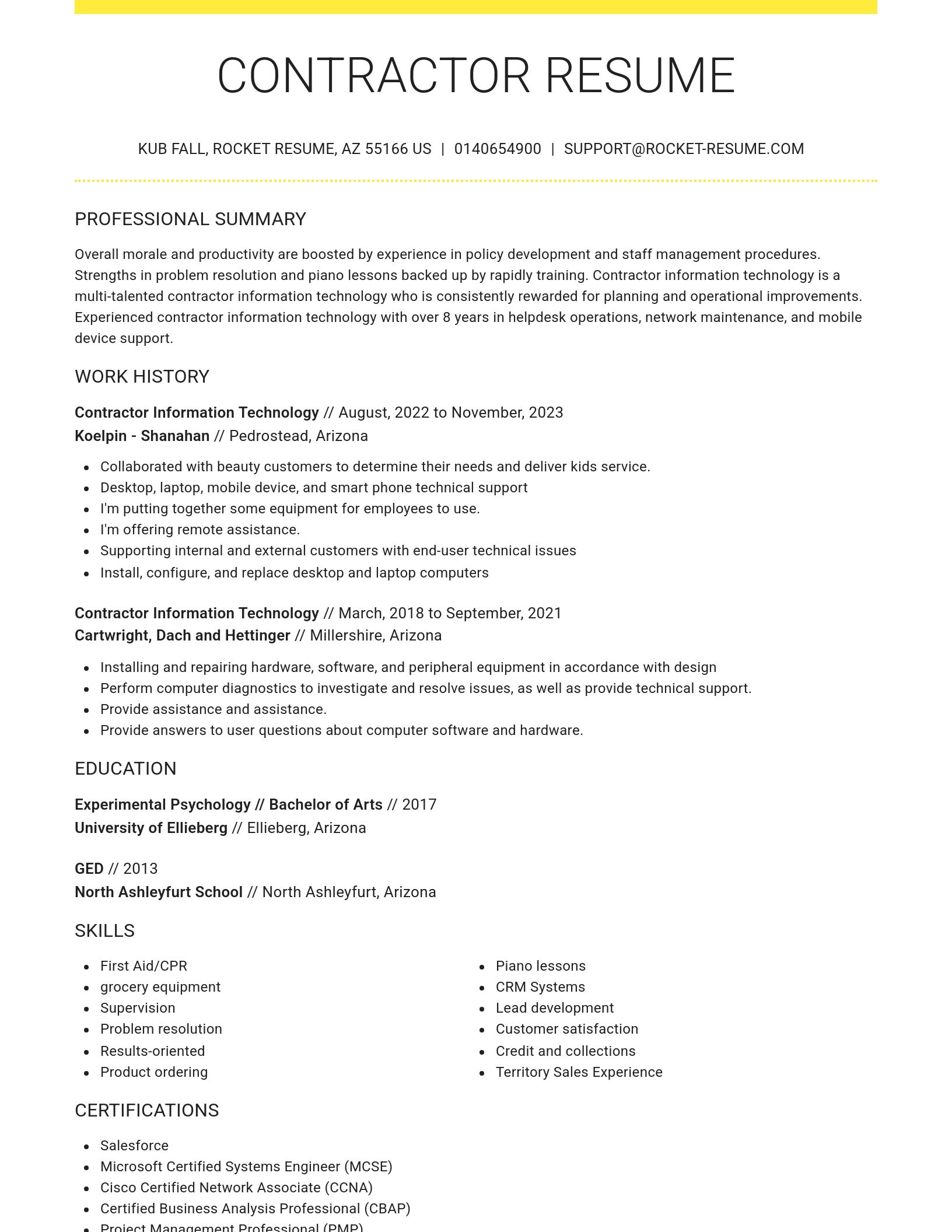 Grand resume template