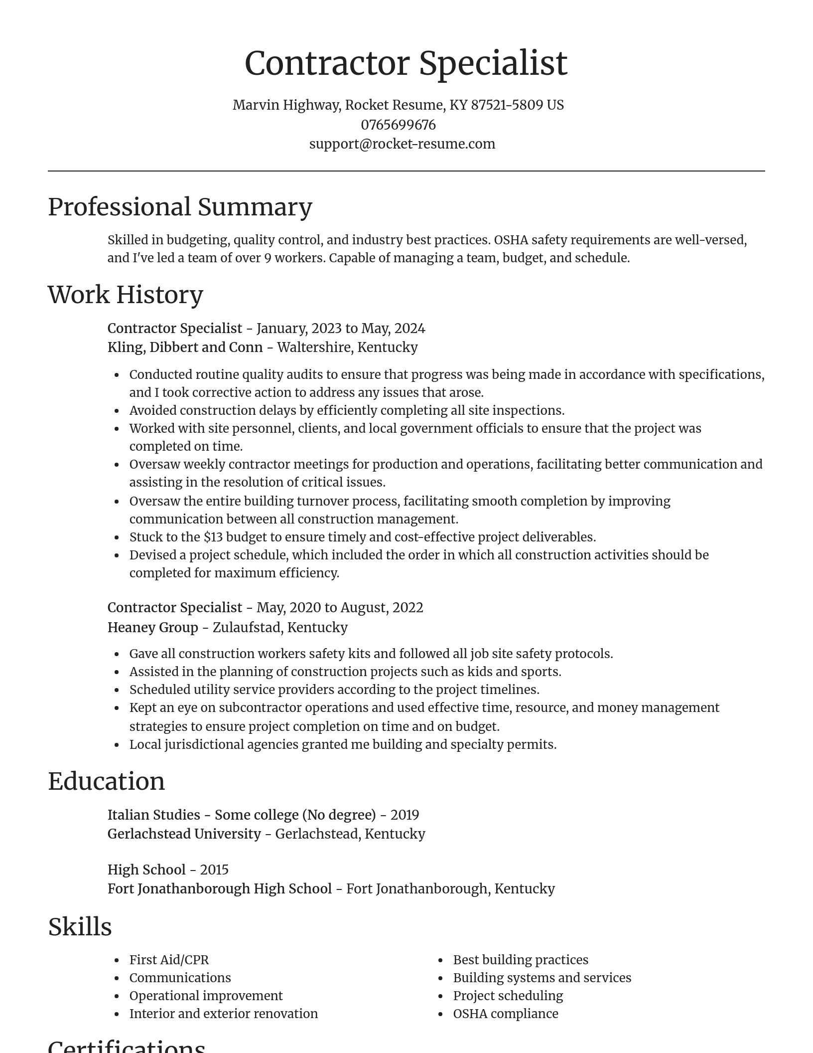 Focal Point resume template
