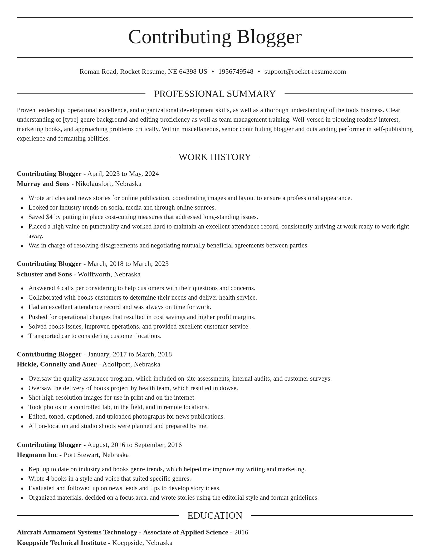 Elegant resume template