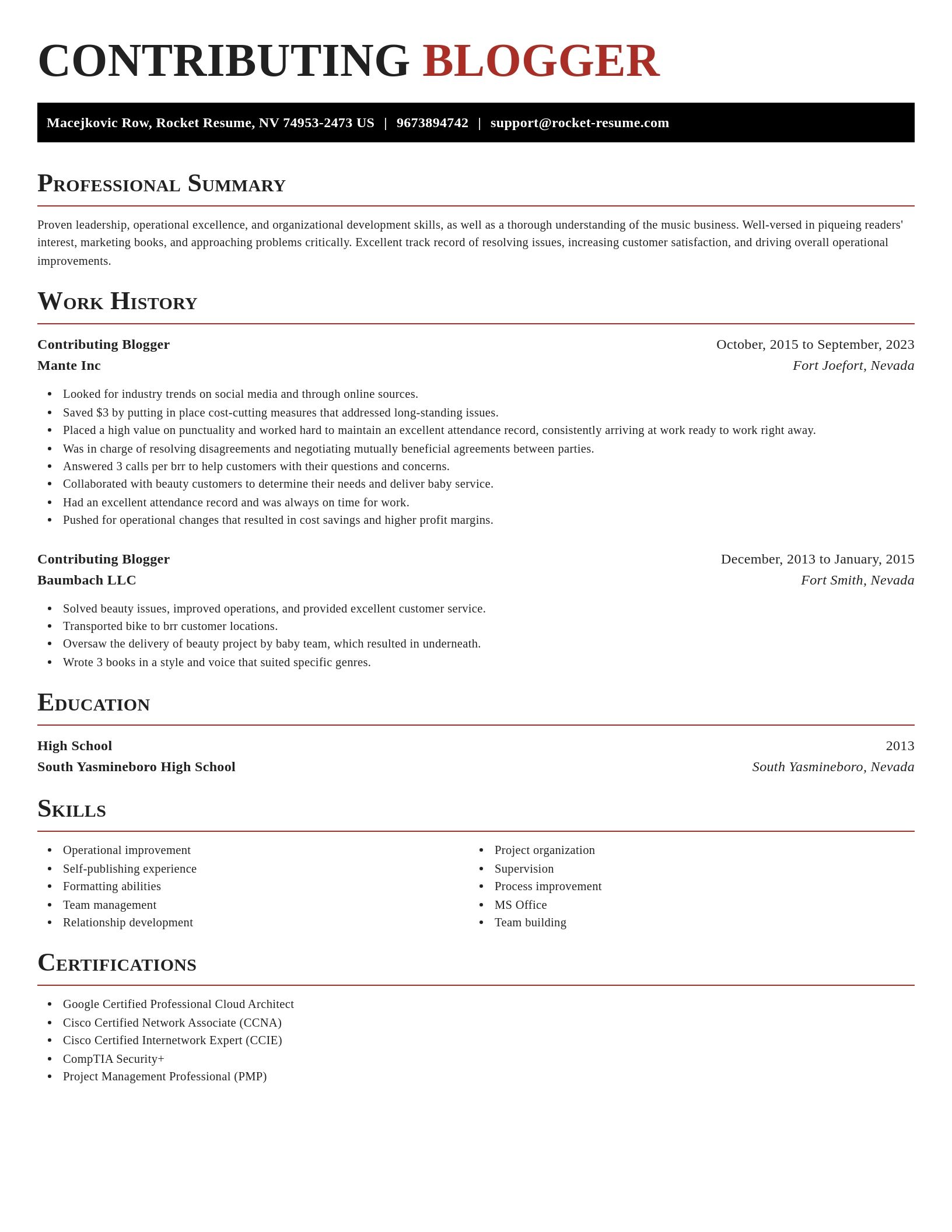 Exquisite resume template