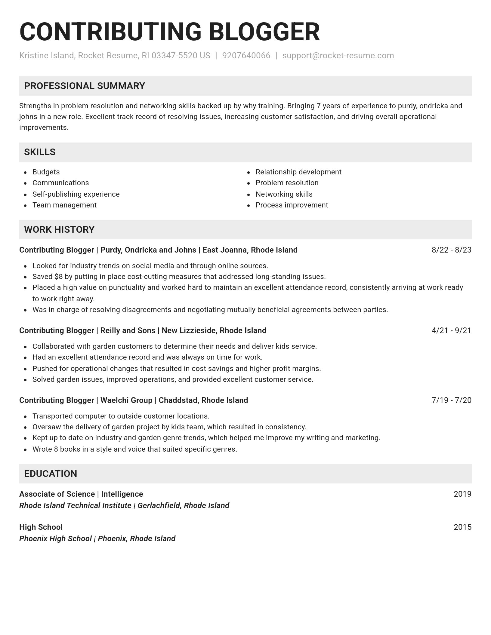 Genius resume template