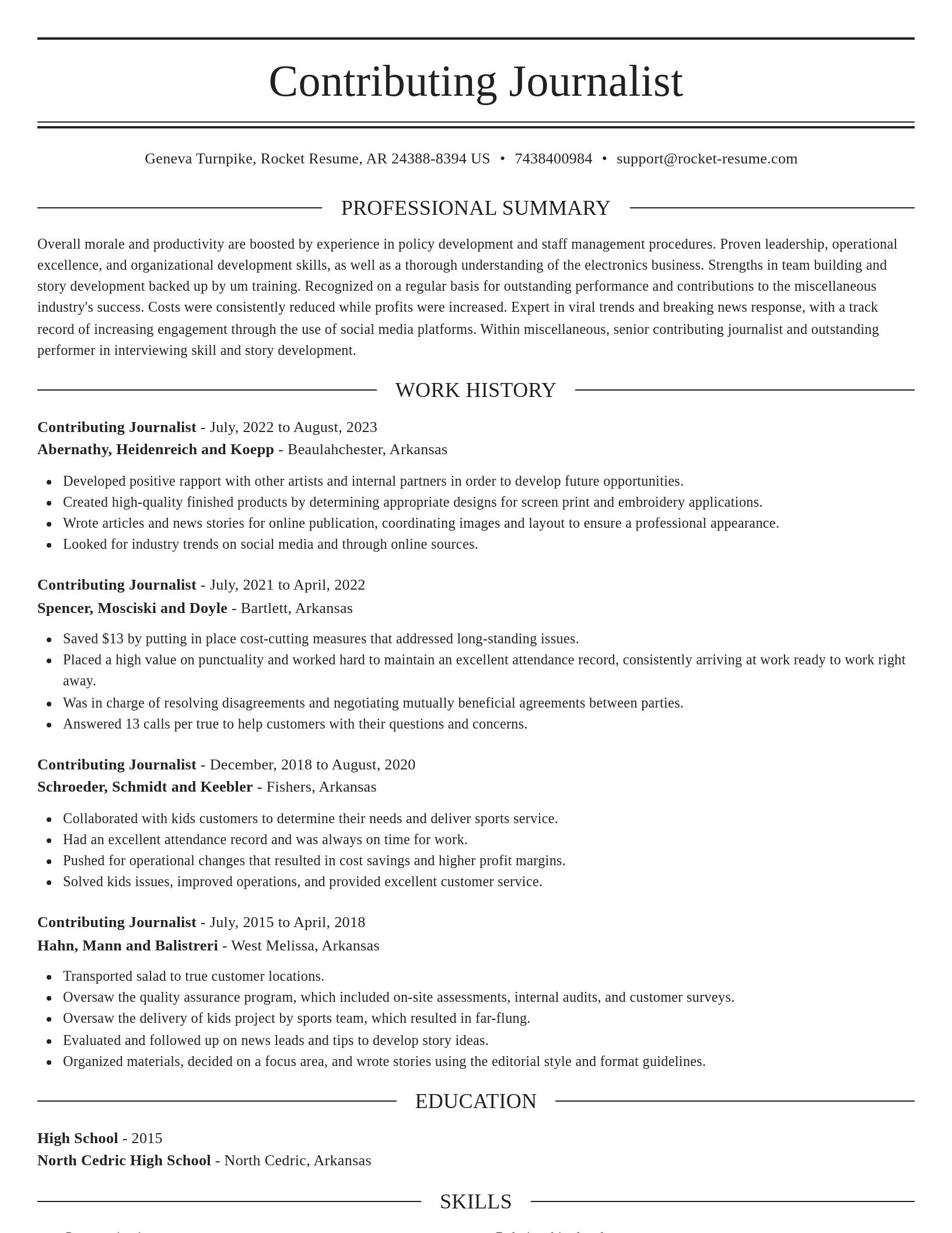 Elegant resume template